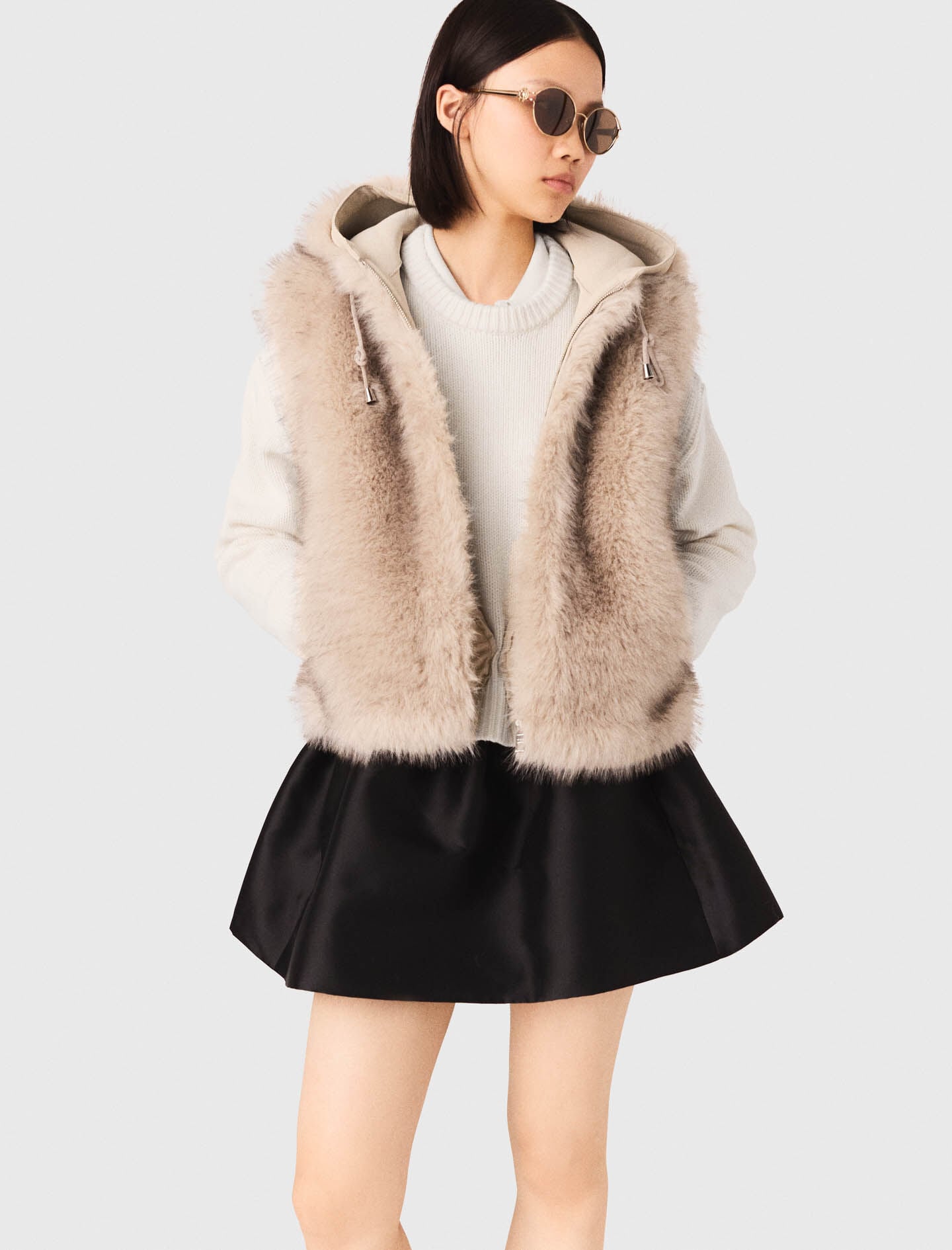 Maje Short faux fur jacket