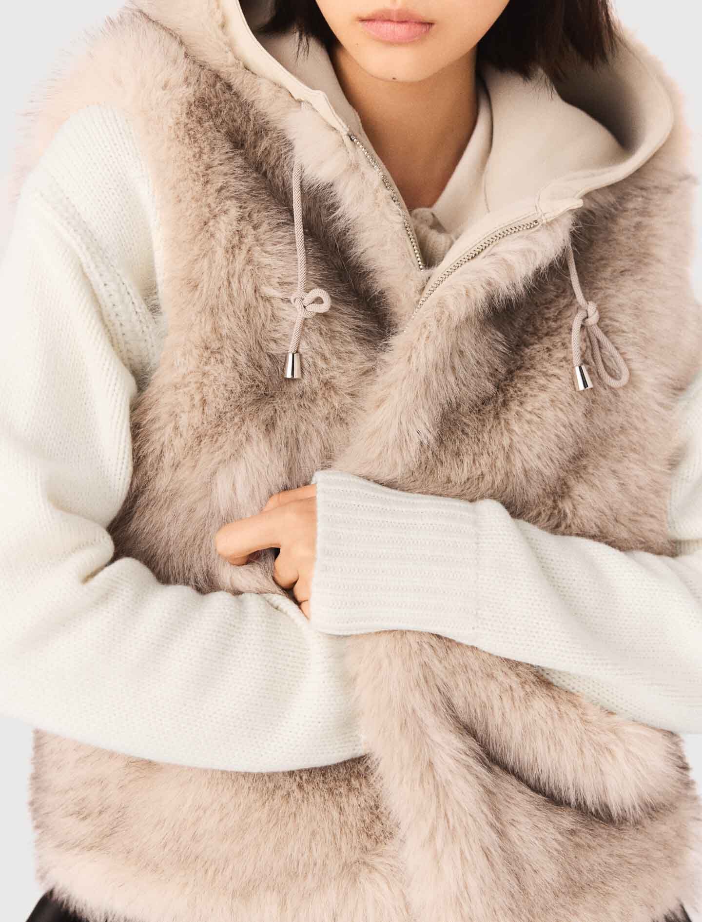 Maje Short faux fur jacket