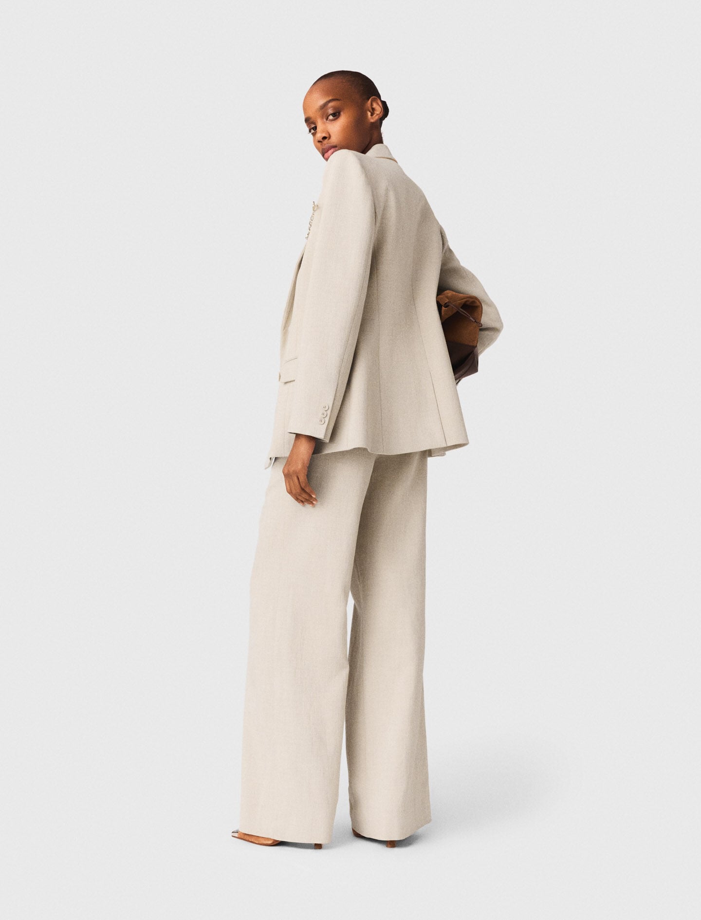 Maje Suit jacket with brooch
