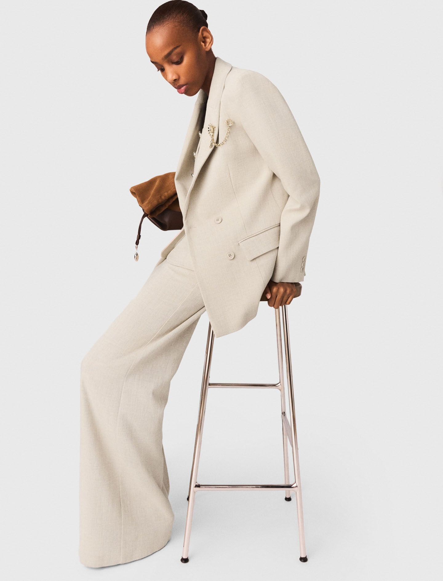 Maje Suit jacket with brooch