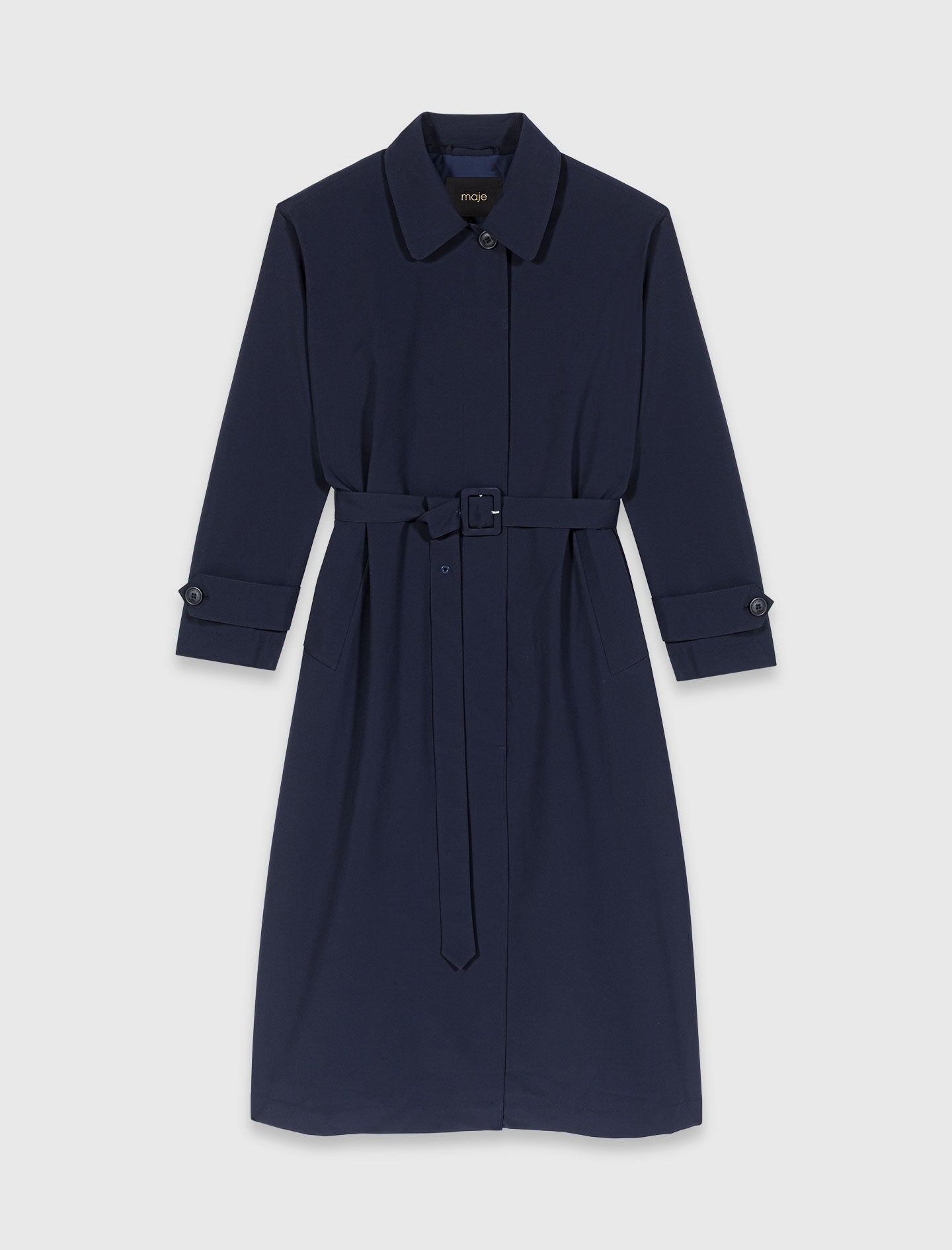 Maje Removable rhinestone-hood trench
