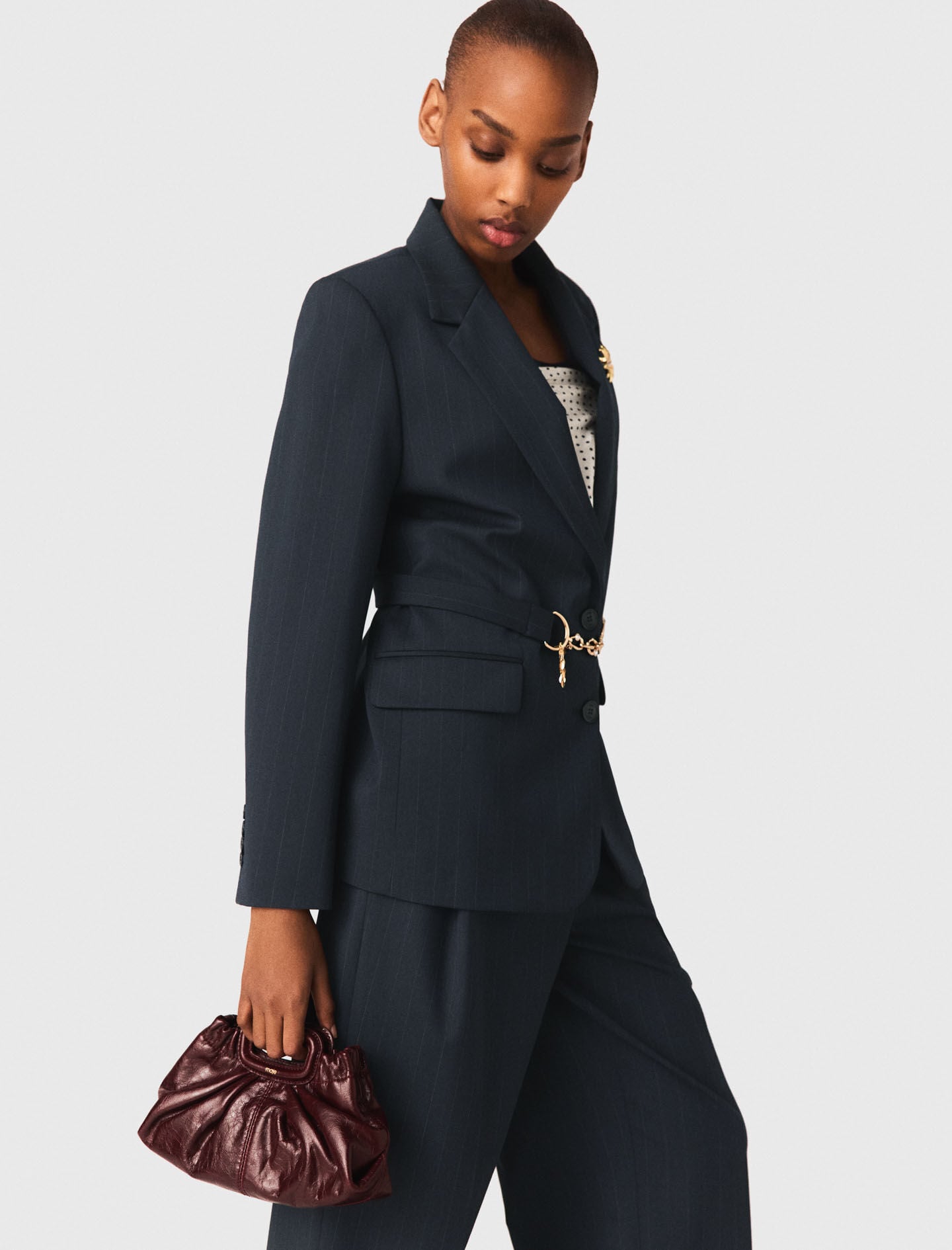 Maje Pinstripe suit jacket