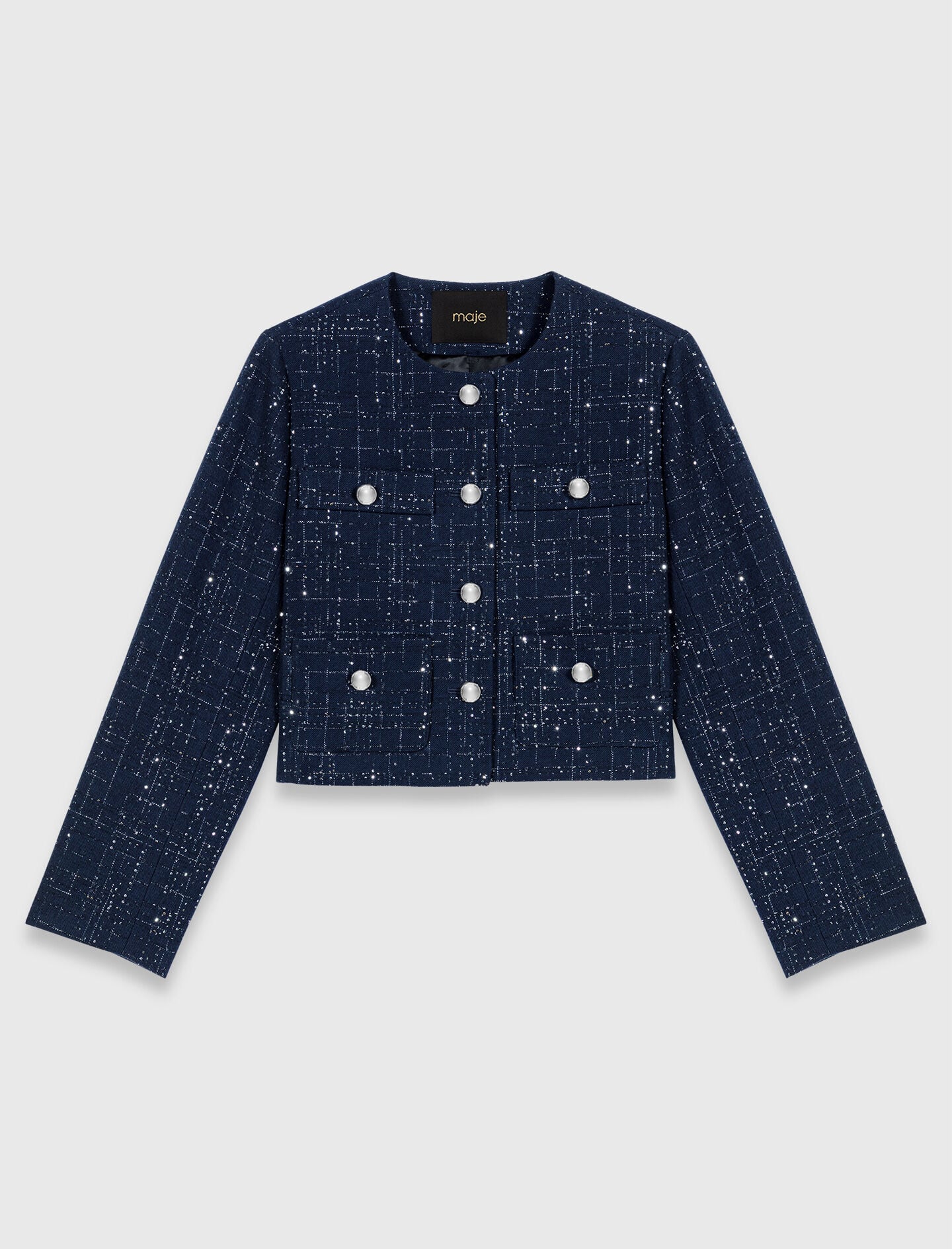 Maje Embellished Cropped blazer