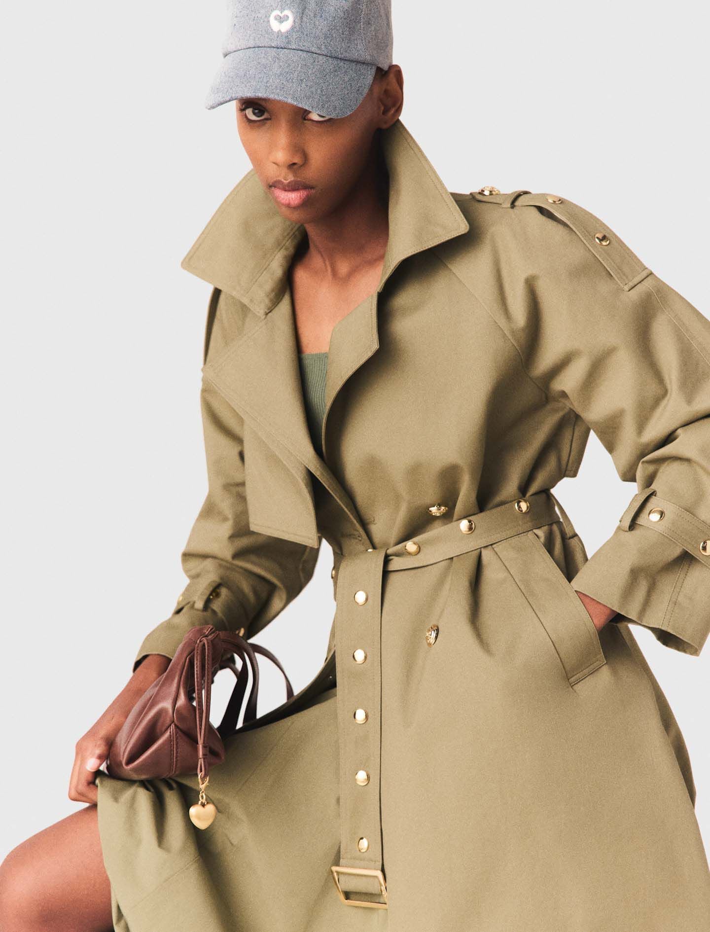 Maje Studded trench coat