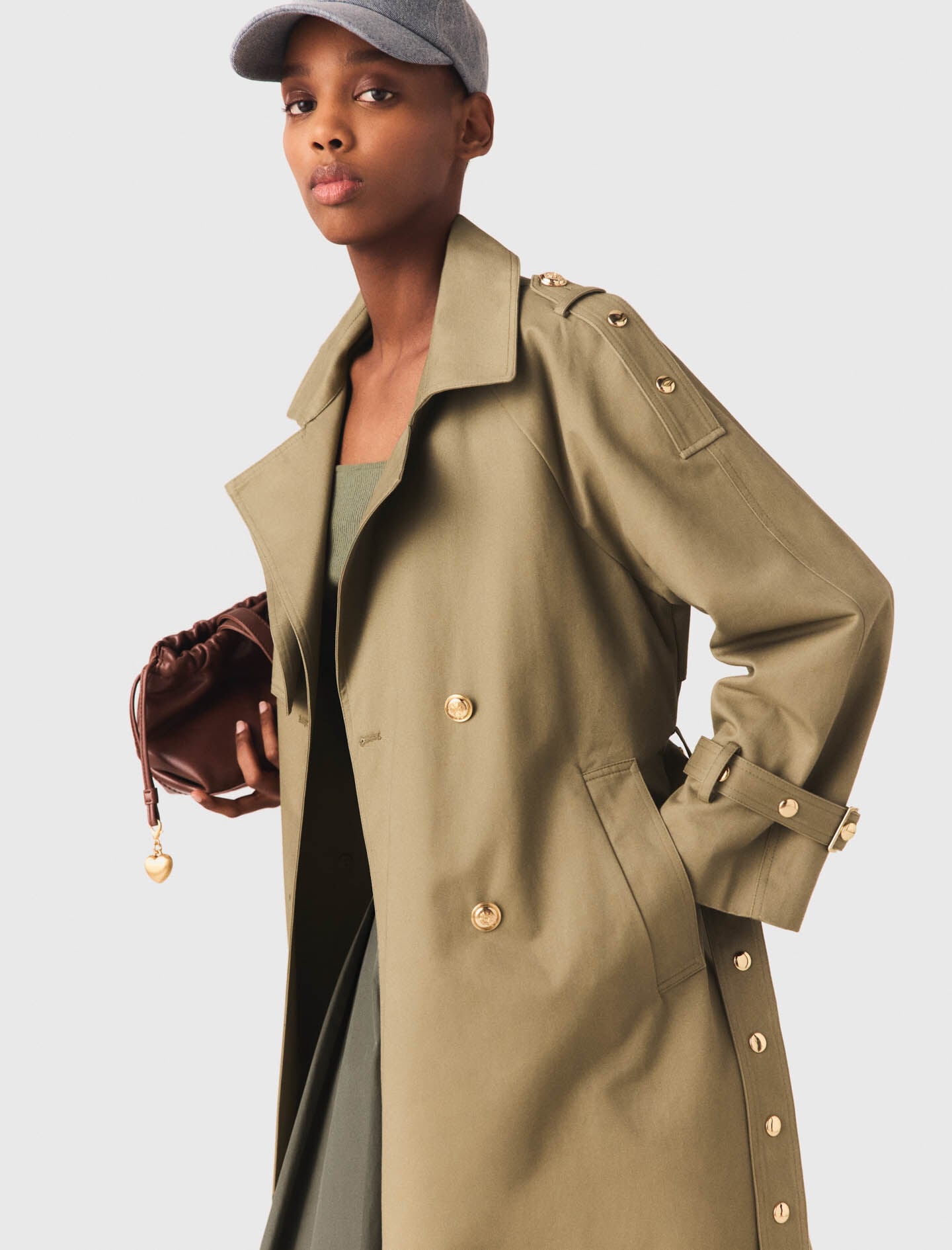 Maje Studded trench coat