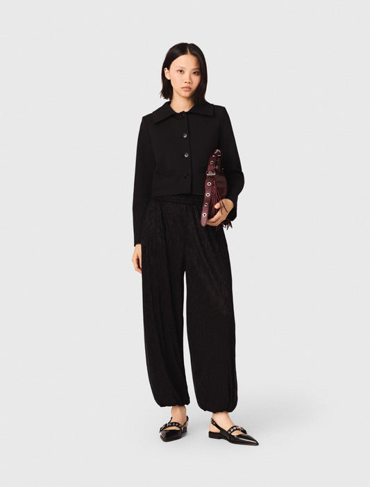Maje Metallic harem trousers