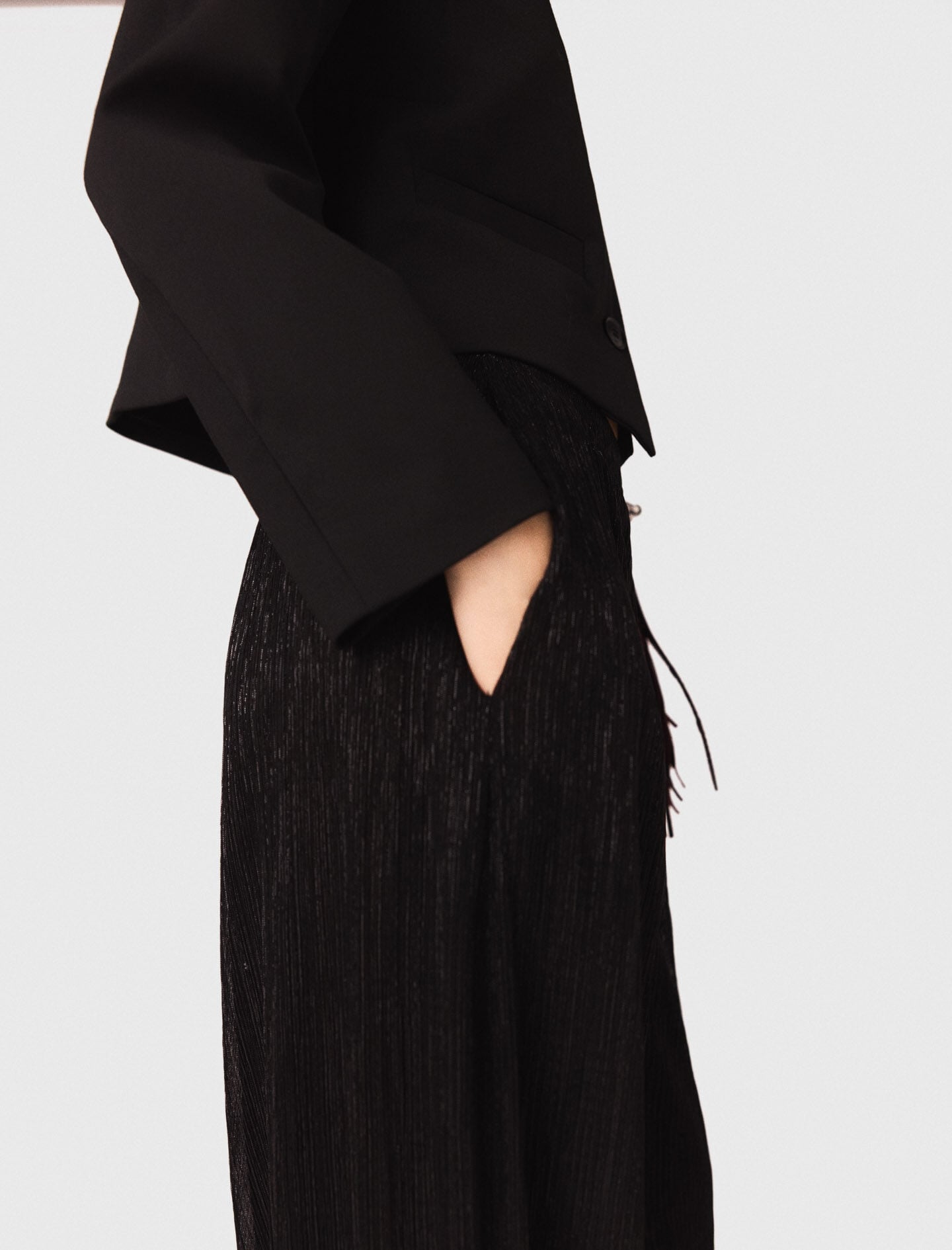 Maje Metallic harem trousers