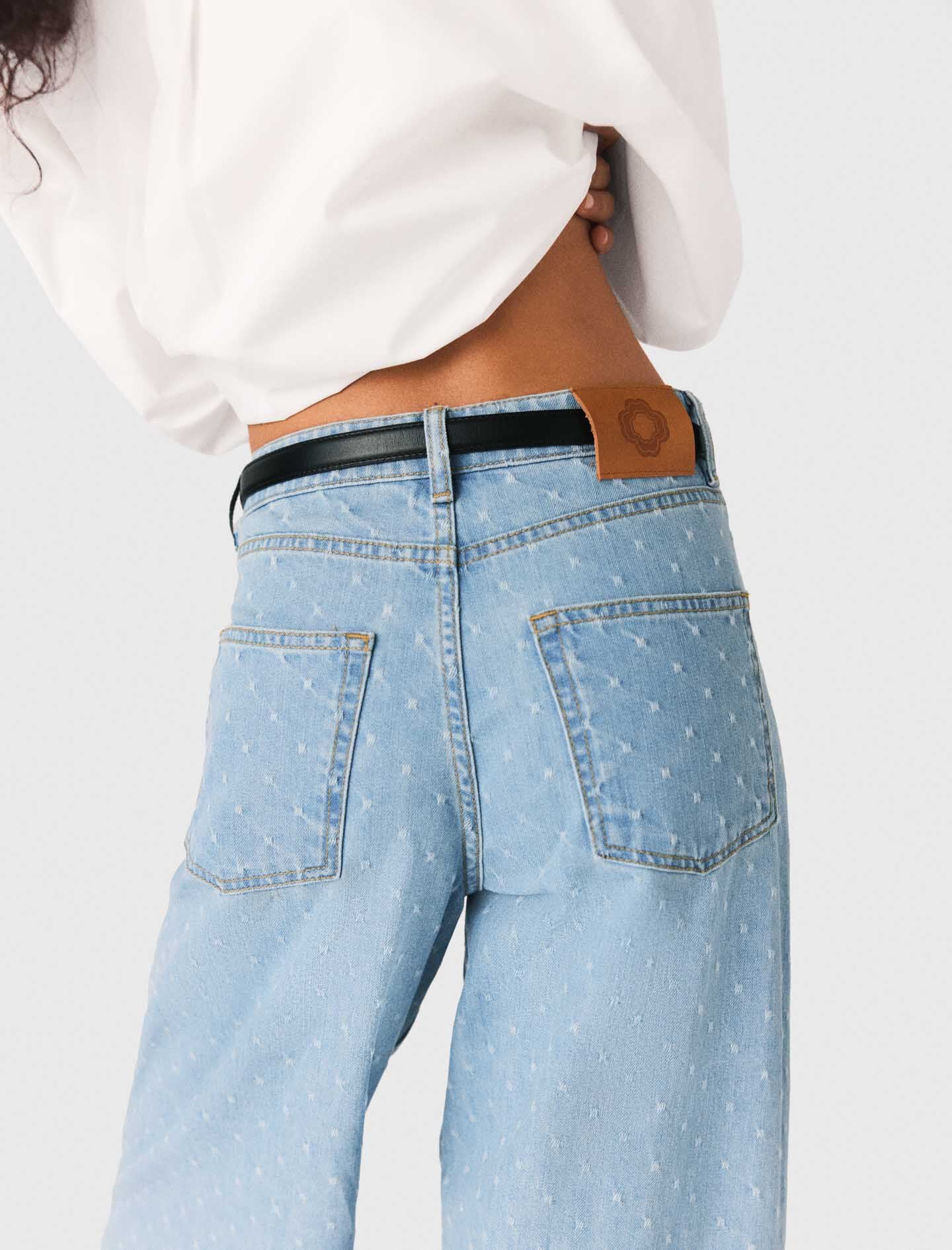 Maje Textured balloon jeans