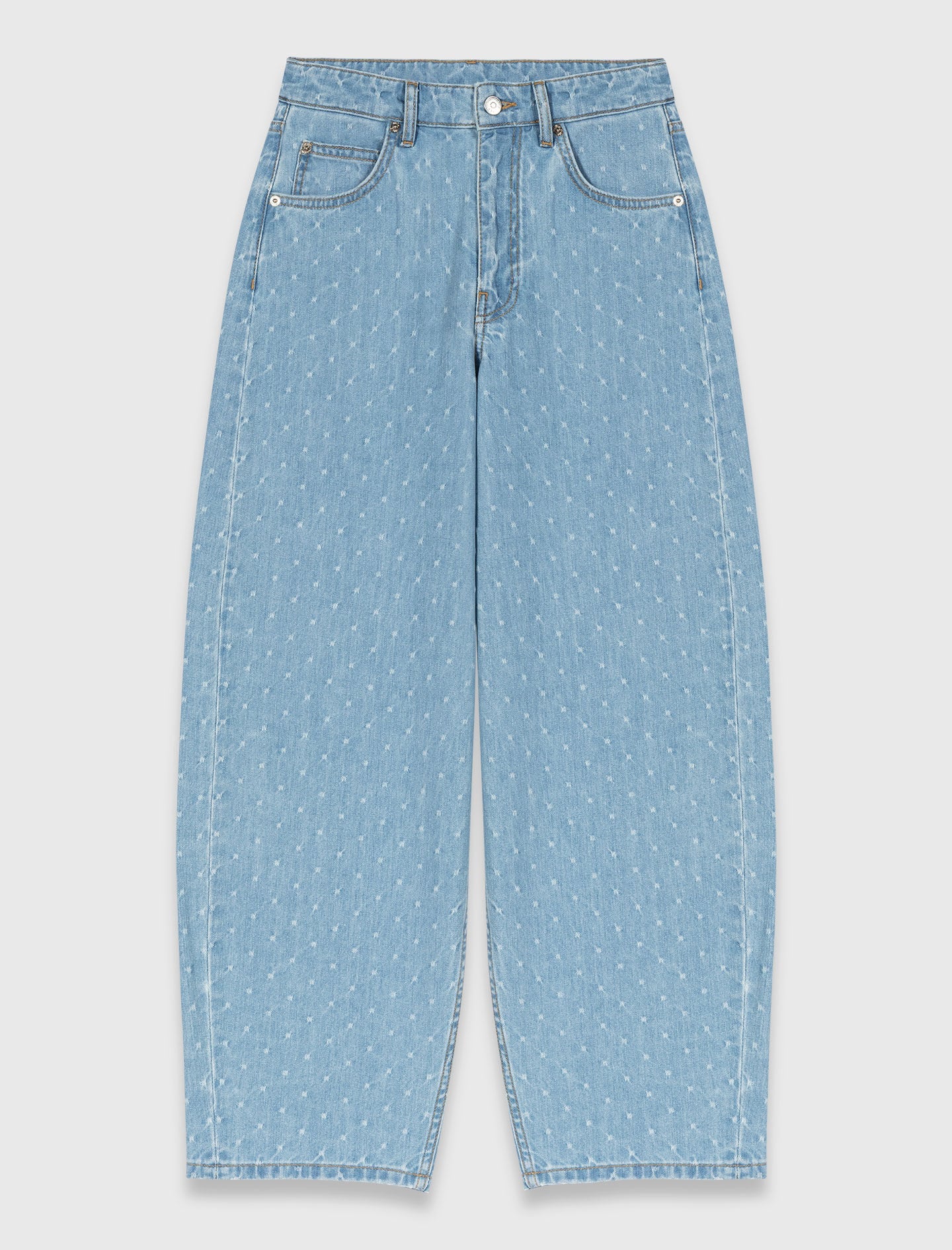 Maje Textured balloon jeans