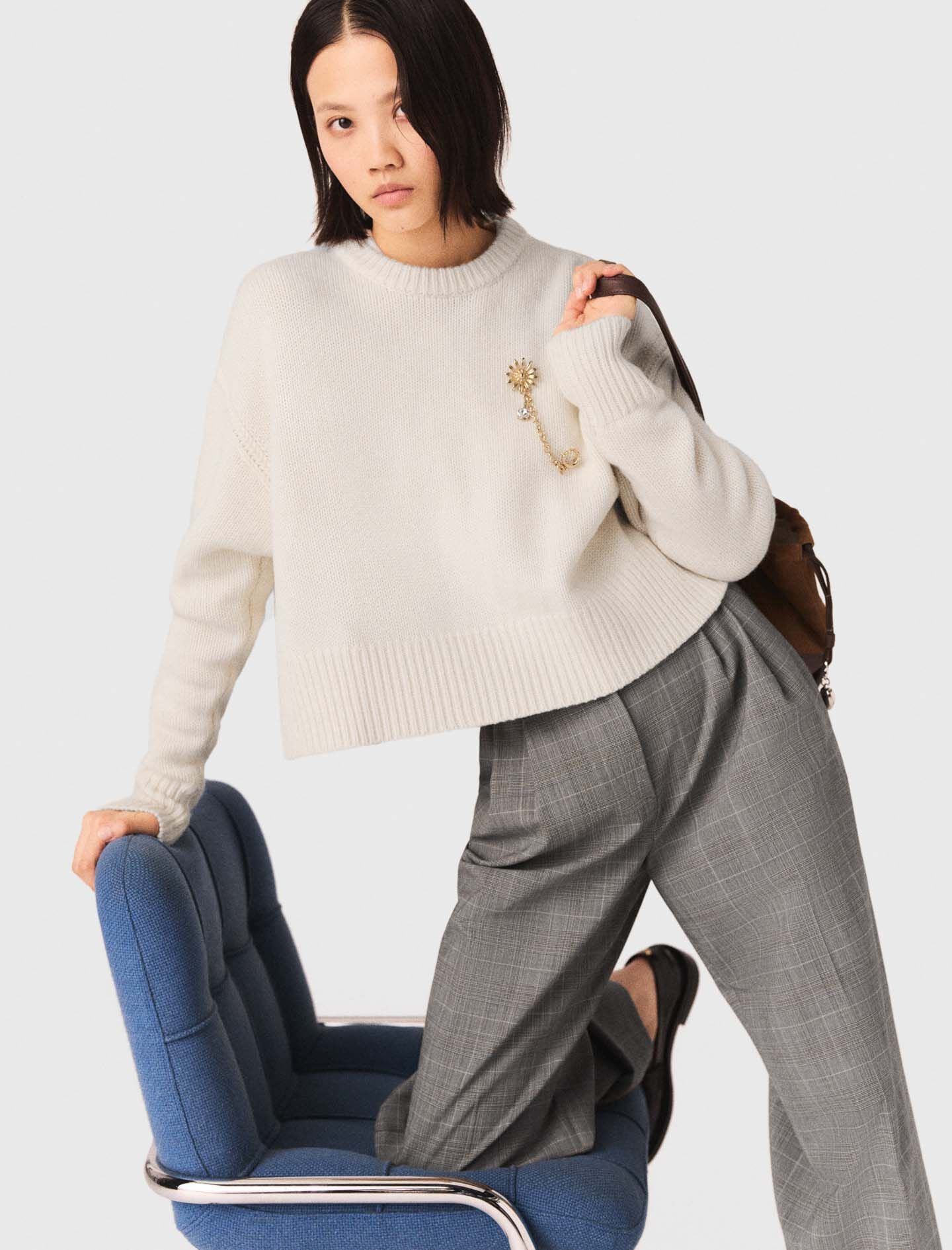 Maje Checked suit trousers