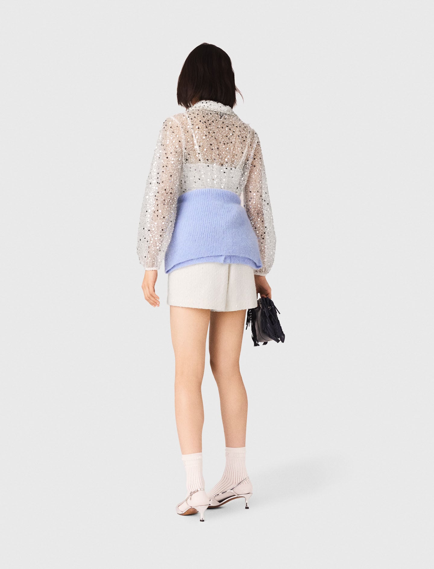 Maje Sequin Tweed Jumpsuit