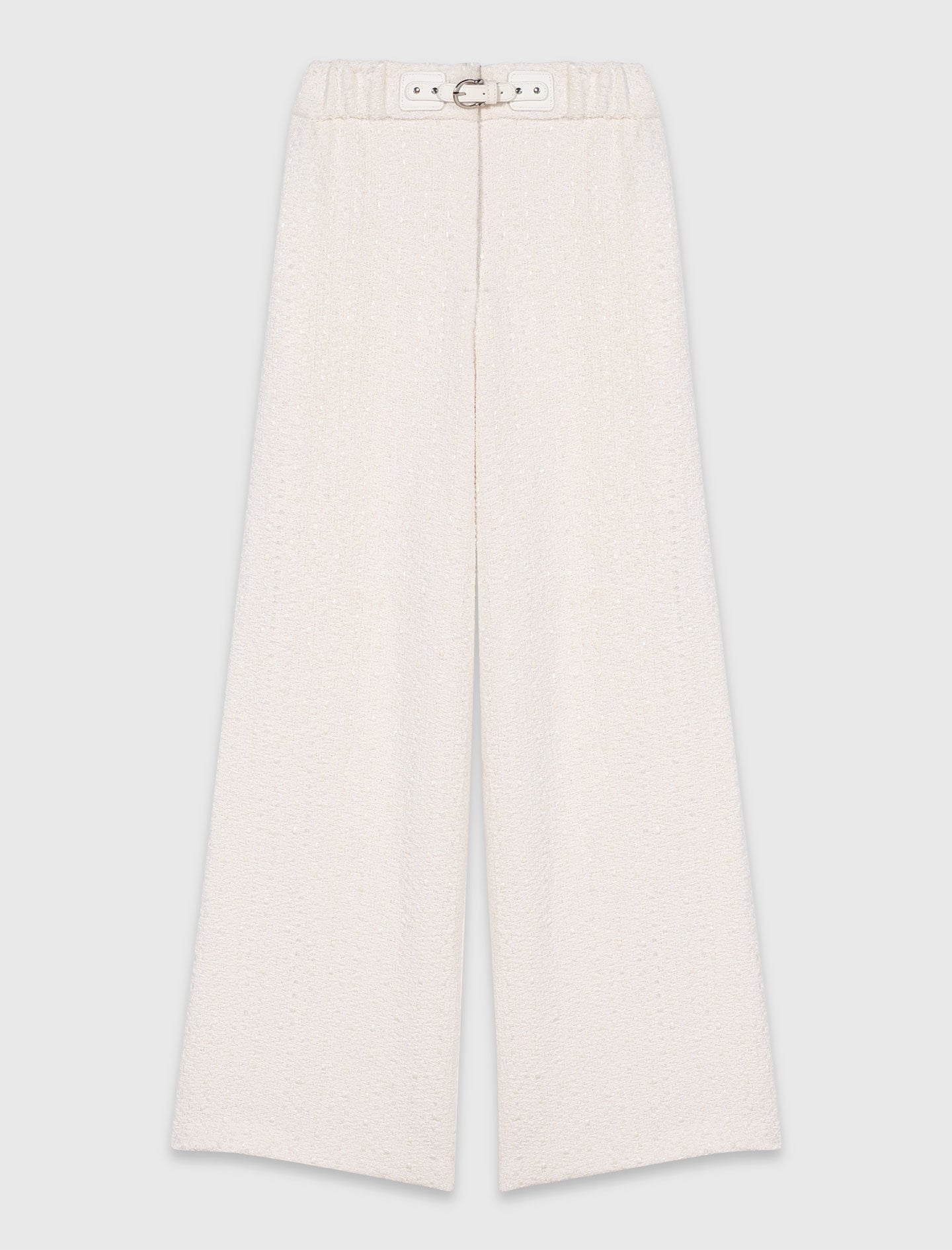 Maje Wide-leg tweed trousers