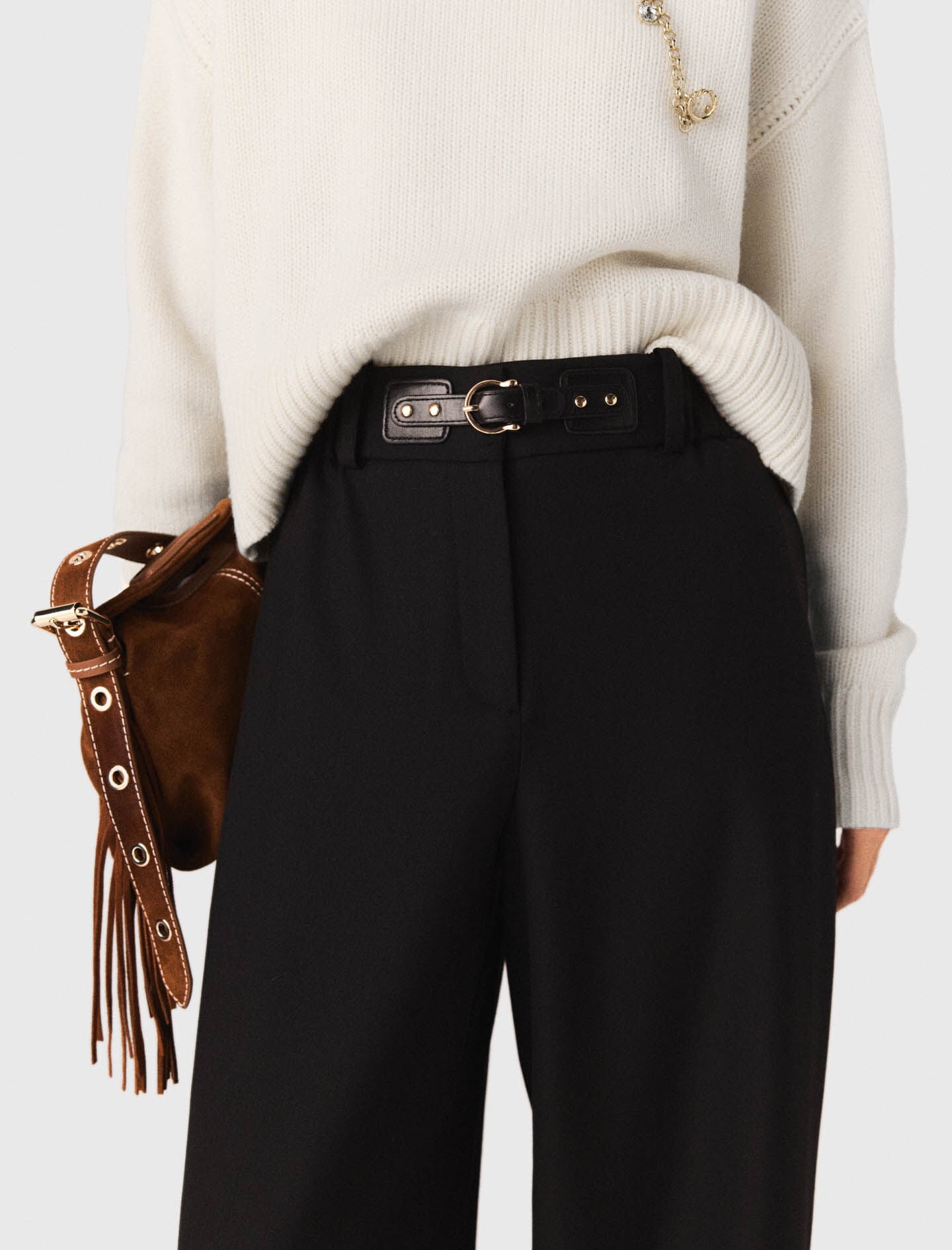 Maje Wide-leg suit trousers