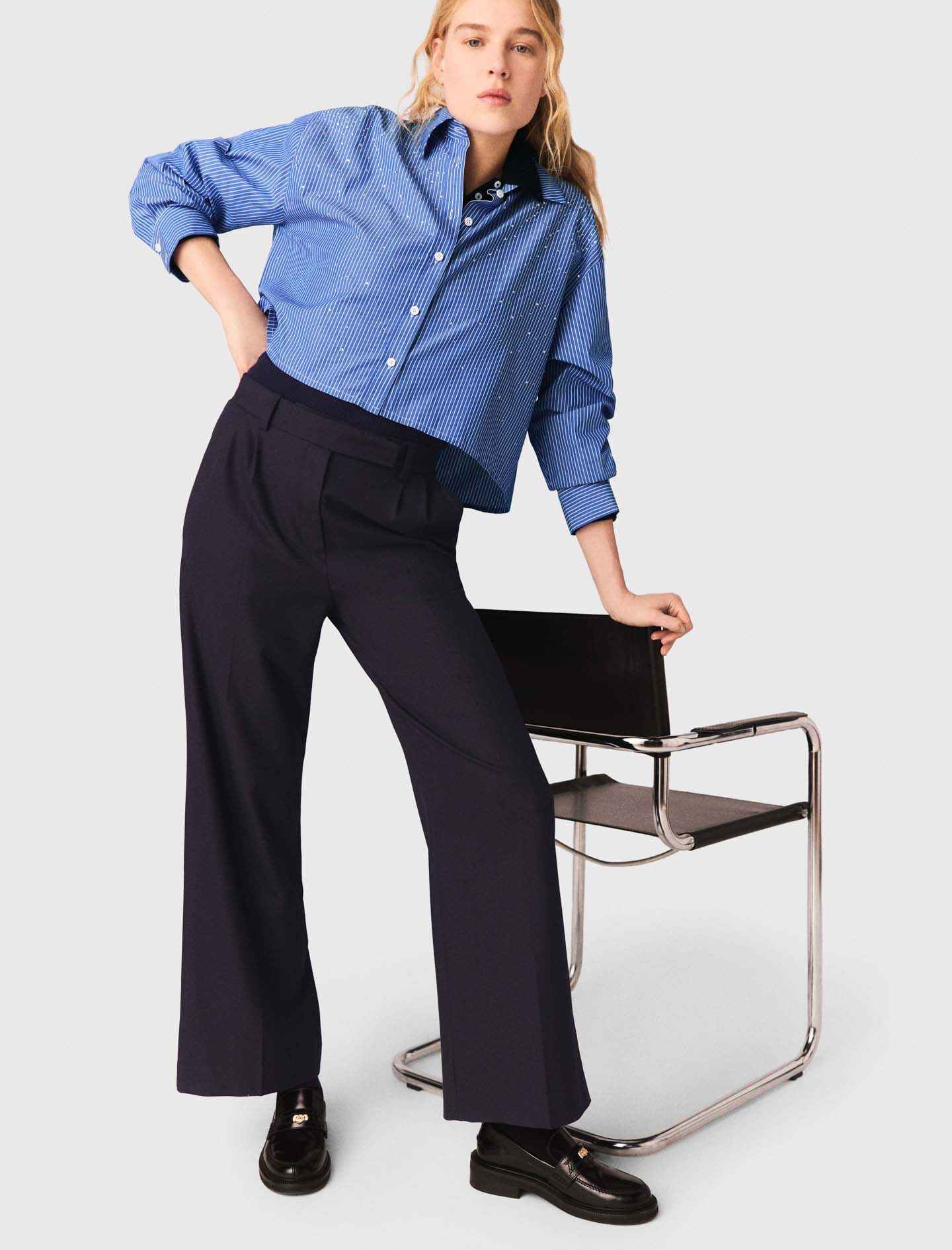 Maje Wide-leg suit trousers