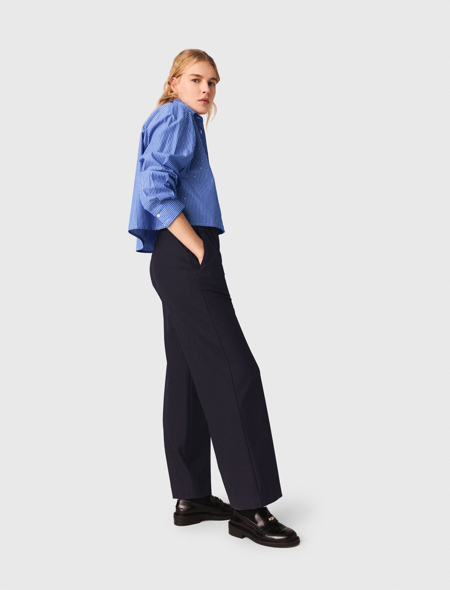 Maje Wide-leg suit trousers