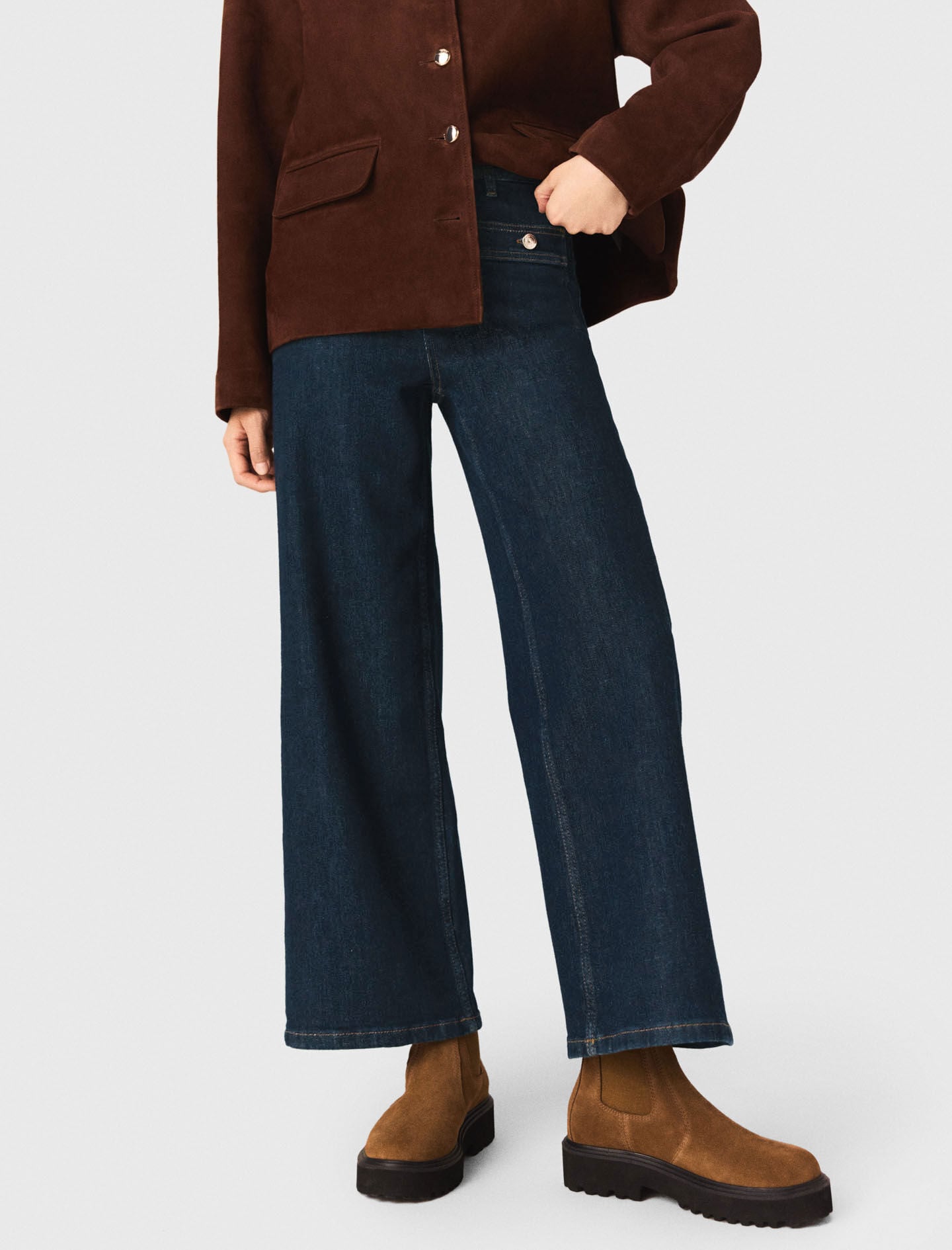 Maje Wide jeans with patch pockets