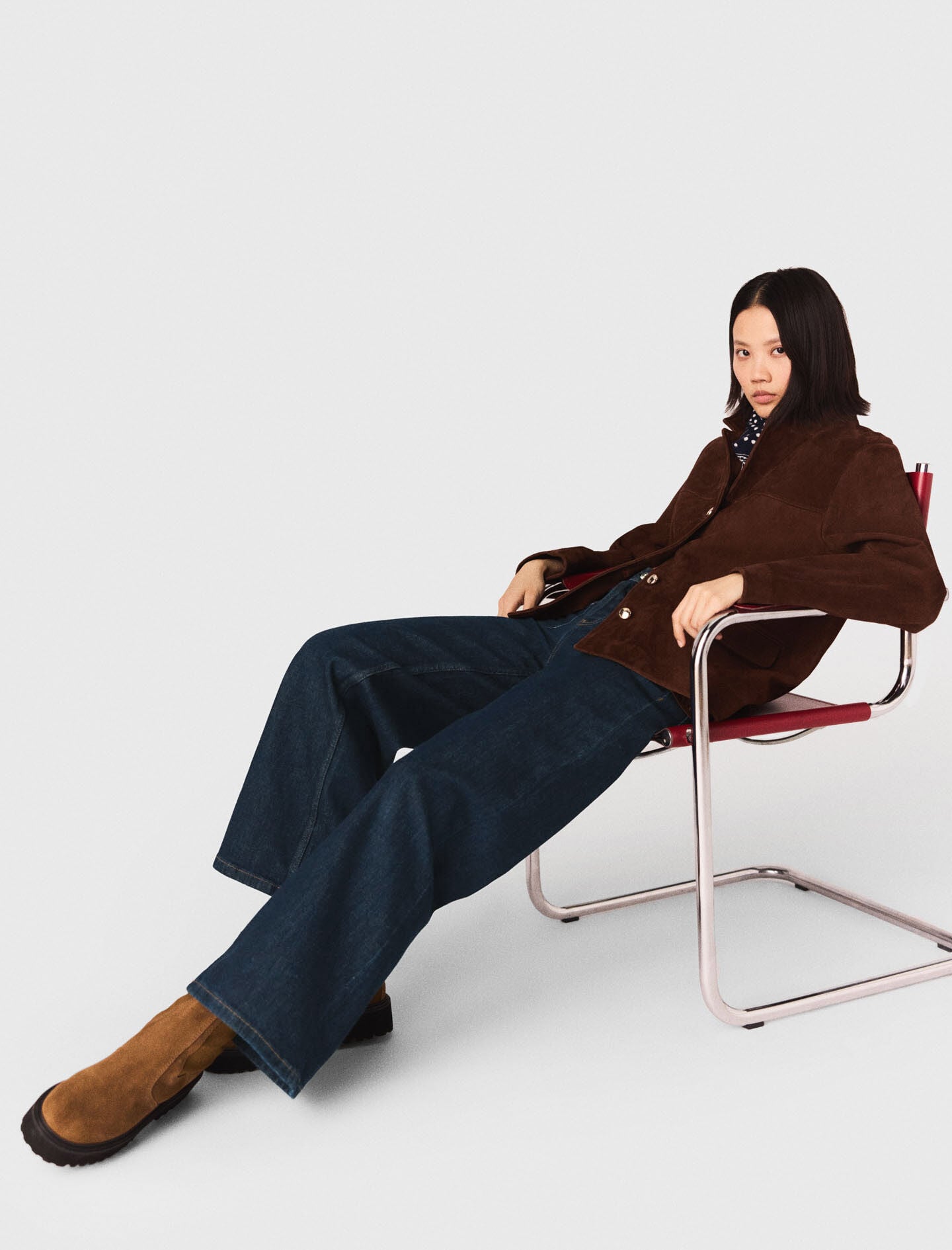Maje Wide jeans with patch pockets