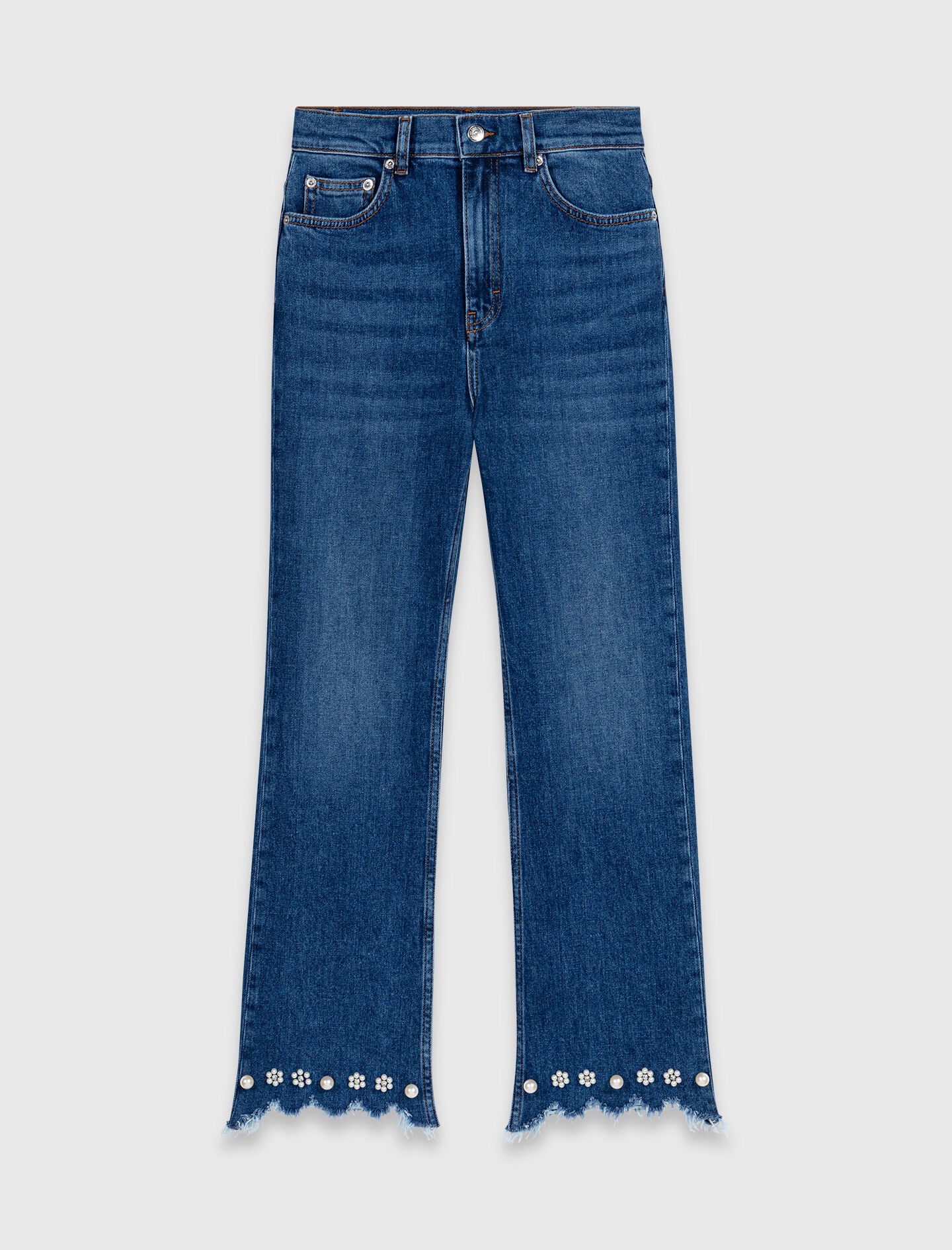 Maje Beaded bootcut jeans