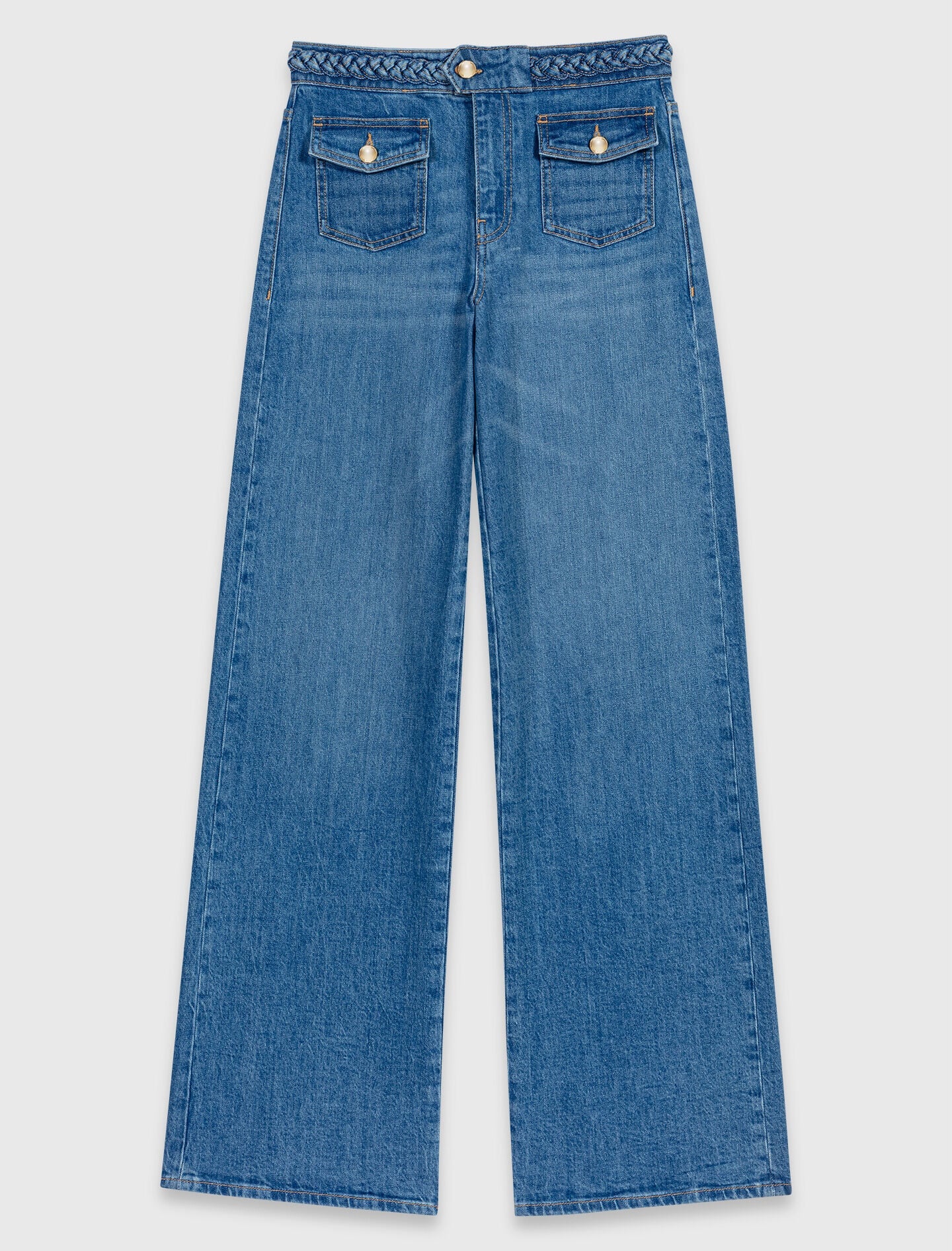 Maje Braided flared jeans