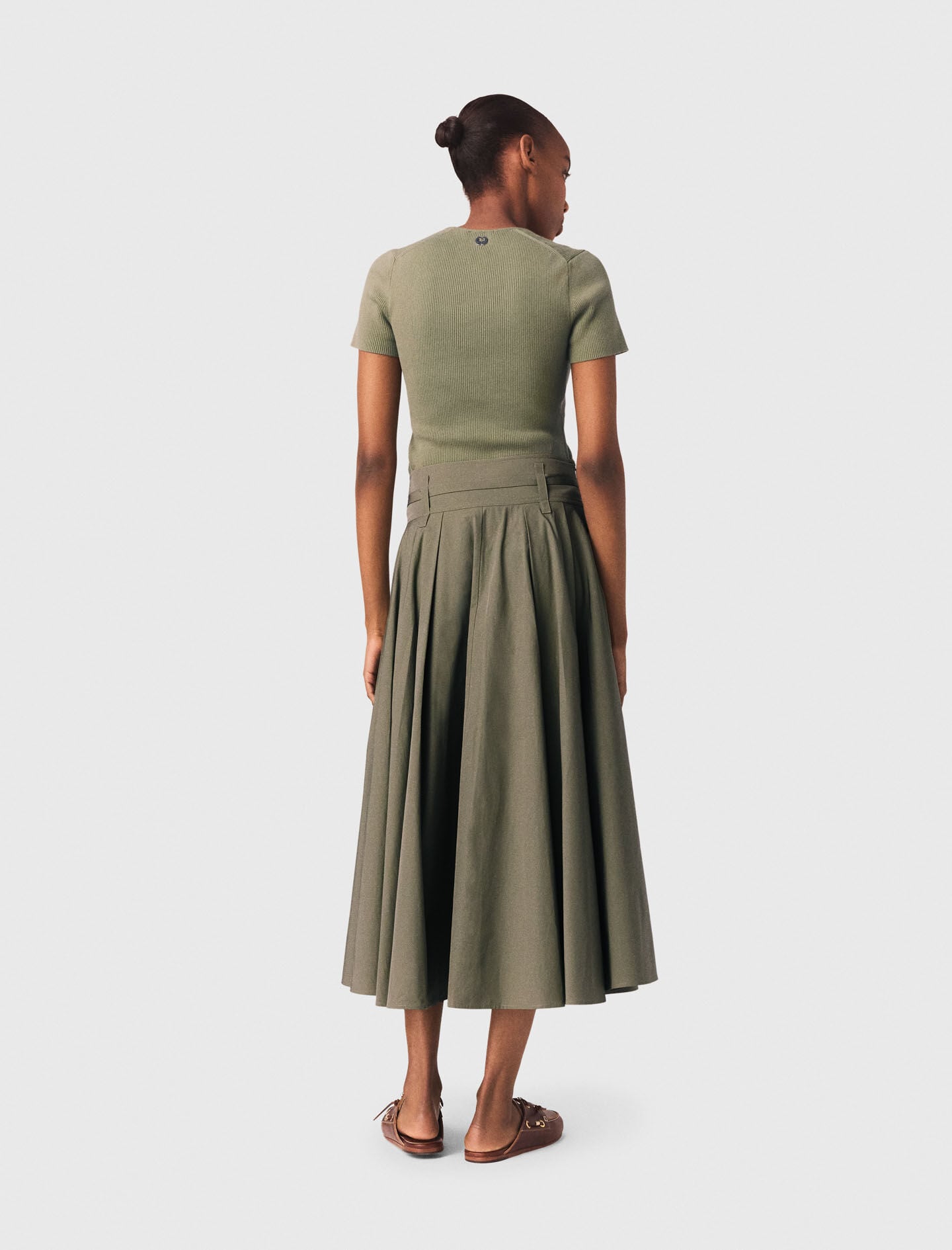 Maje Square-neck ribbed sweater