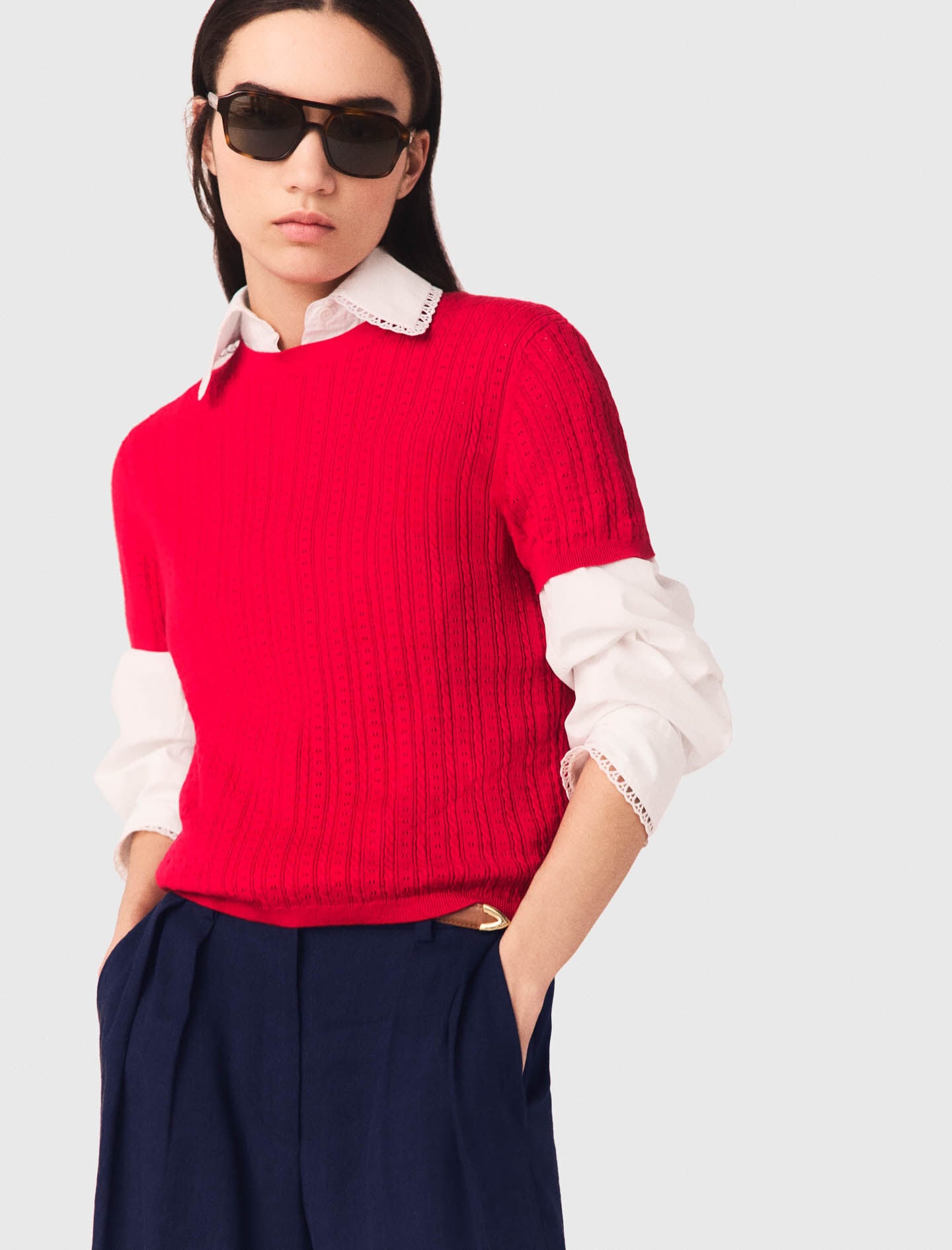Maje Round-neck sweater
