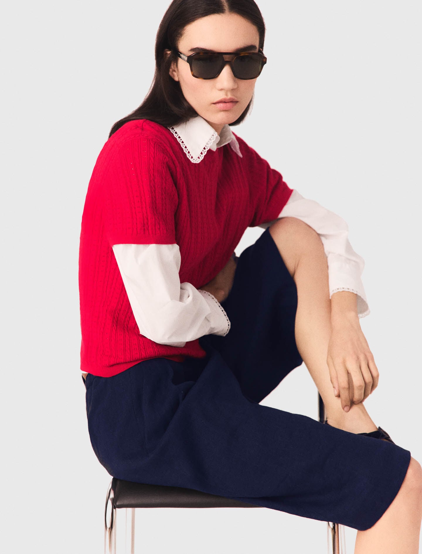 Maje Round-neck sweater