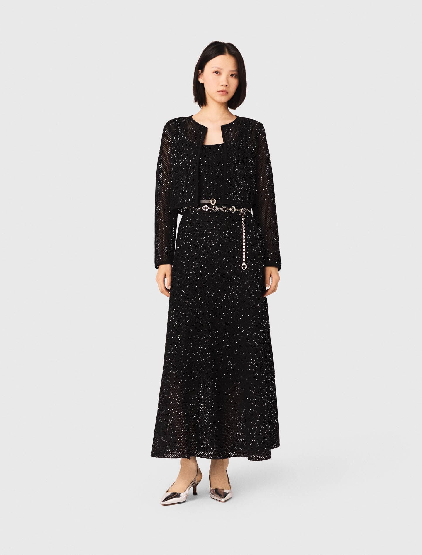 Maje Rhinestone knit cardigan