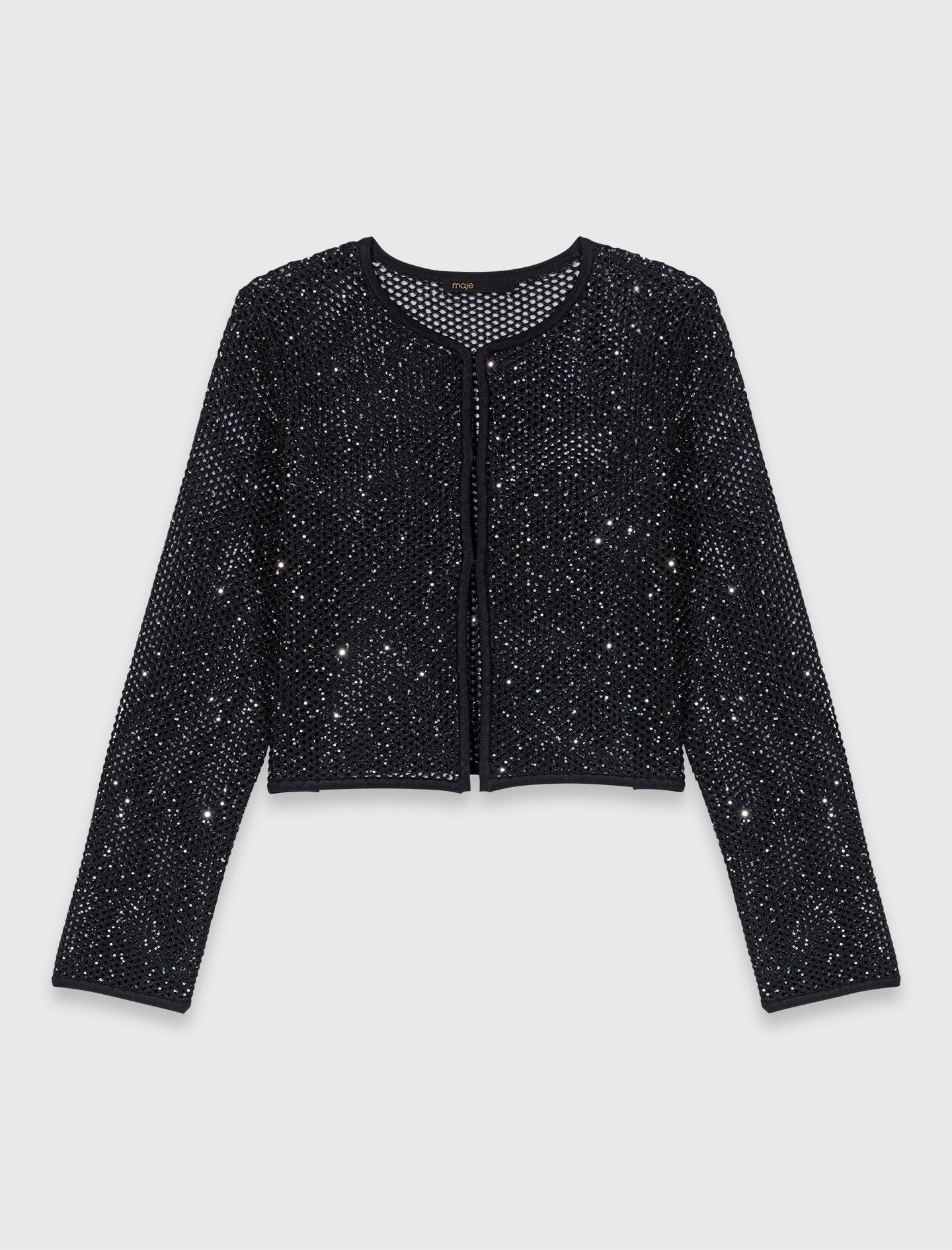 Maje Rhinestone knit cardigan