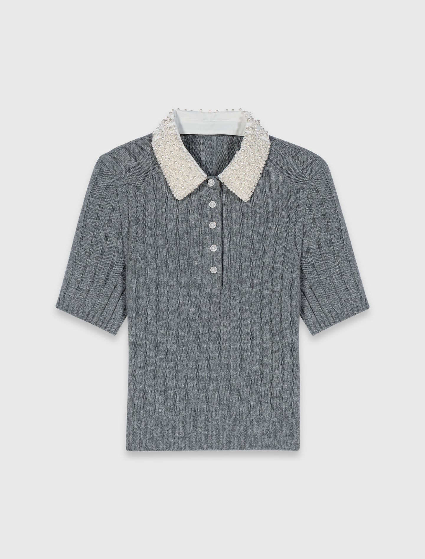 Maje Removable beaded collar sweater