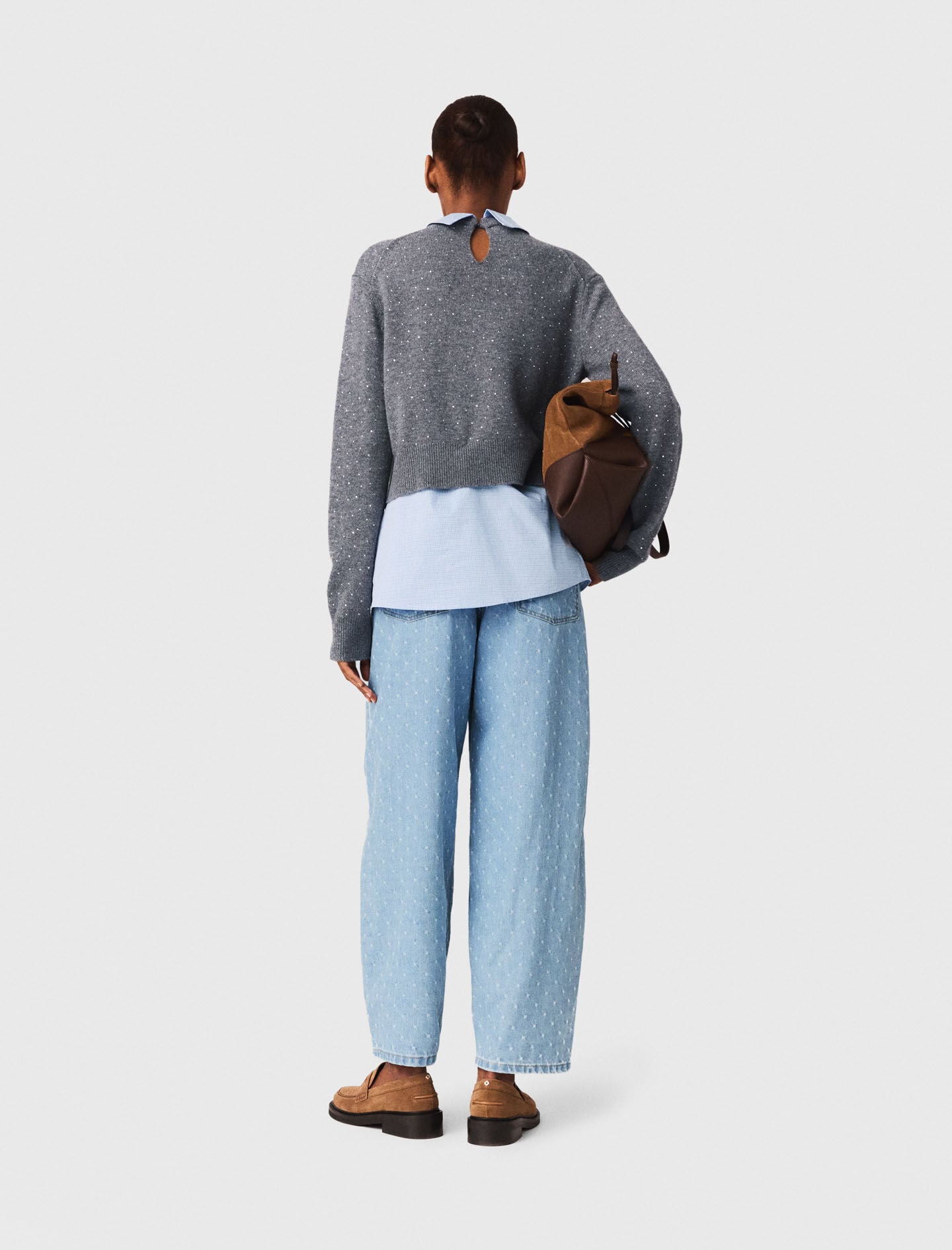 Maje Sweater with removable collar and layer