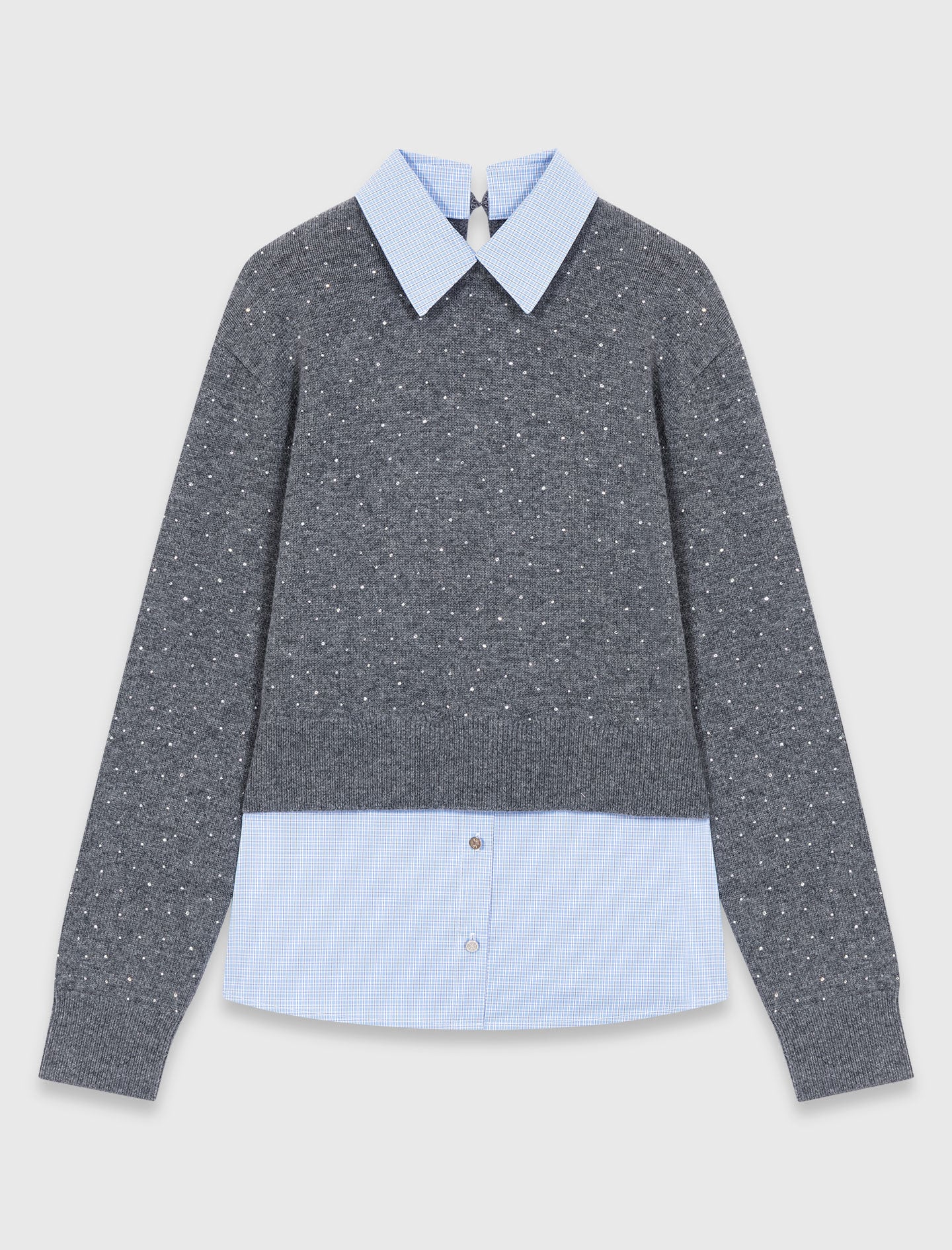 Maje Sweater with removable collar and layer