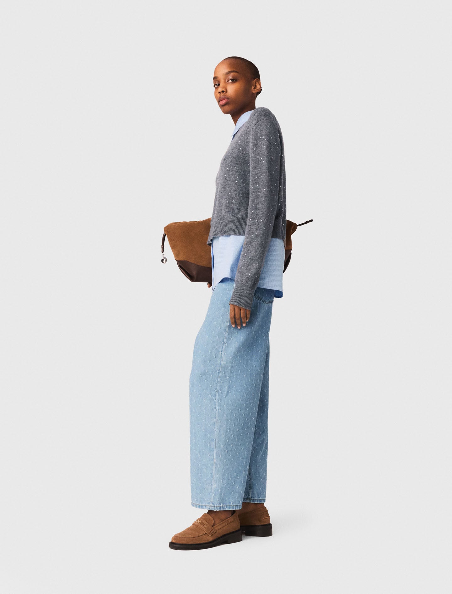 Maje Sweater with removable collar and layer
