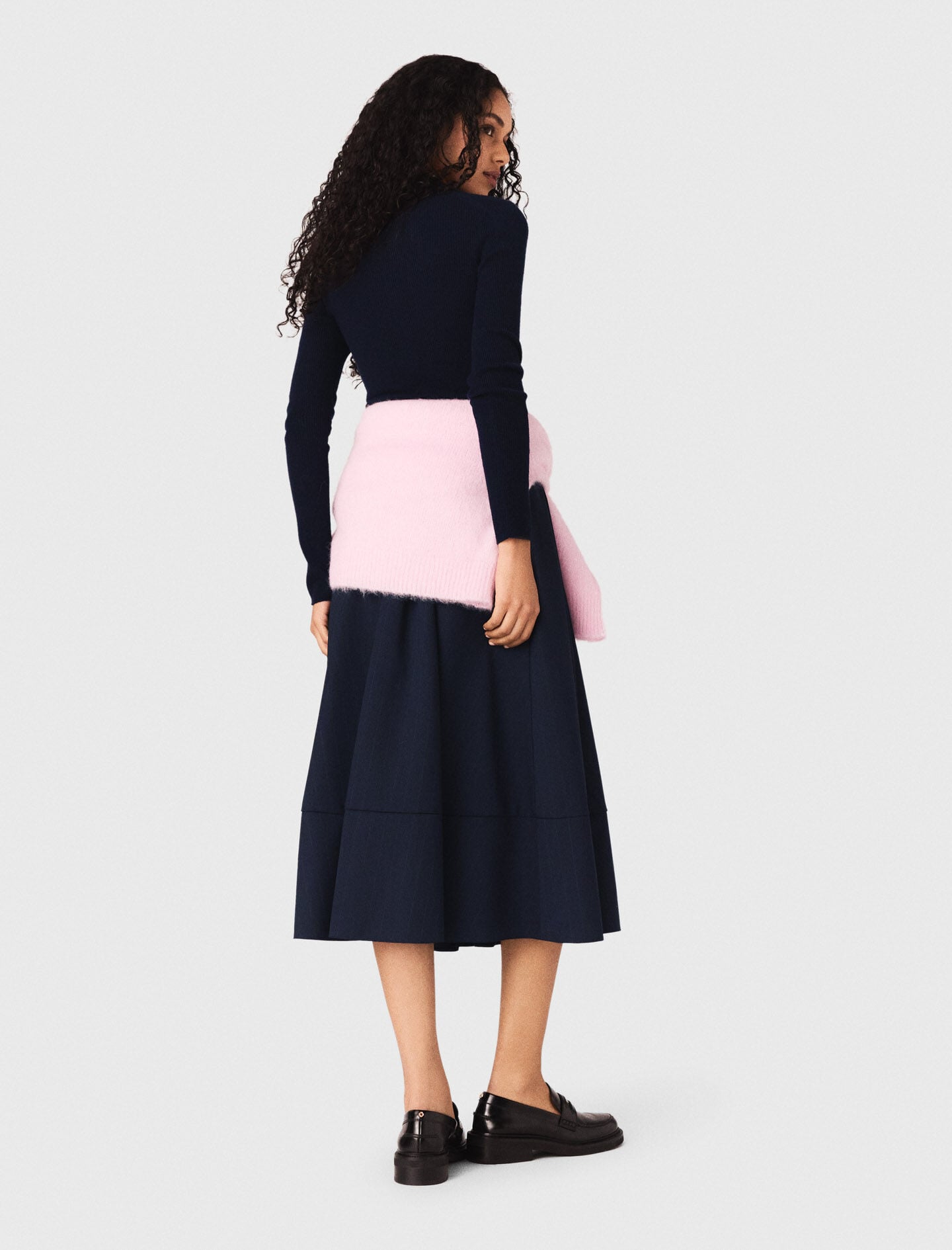 Maje Polo collar ribbed sweater