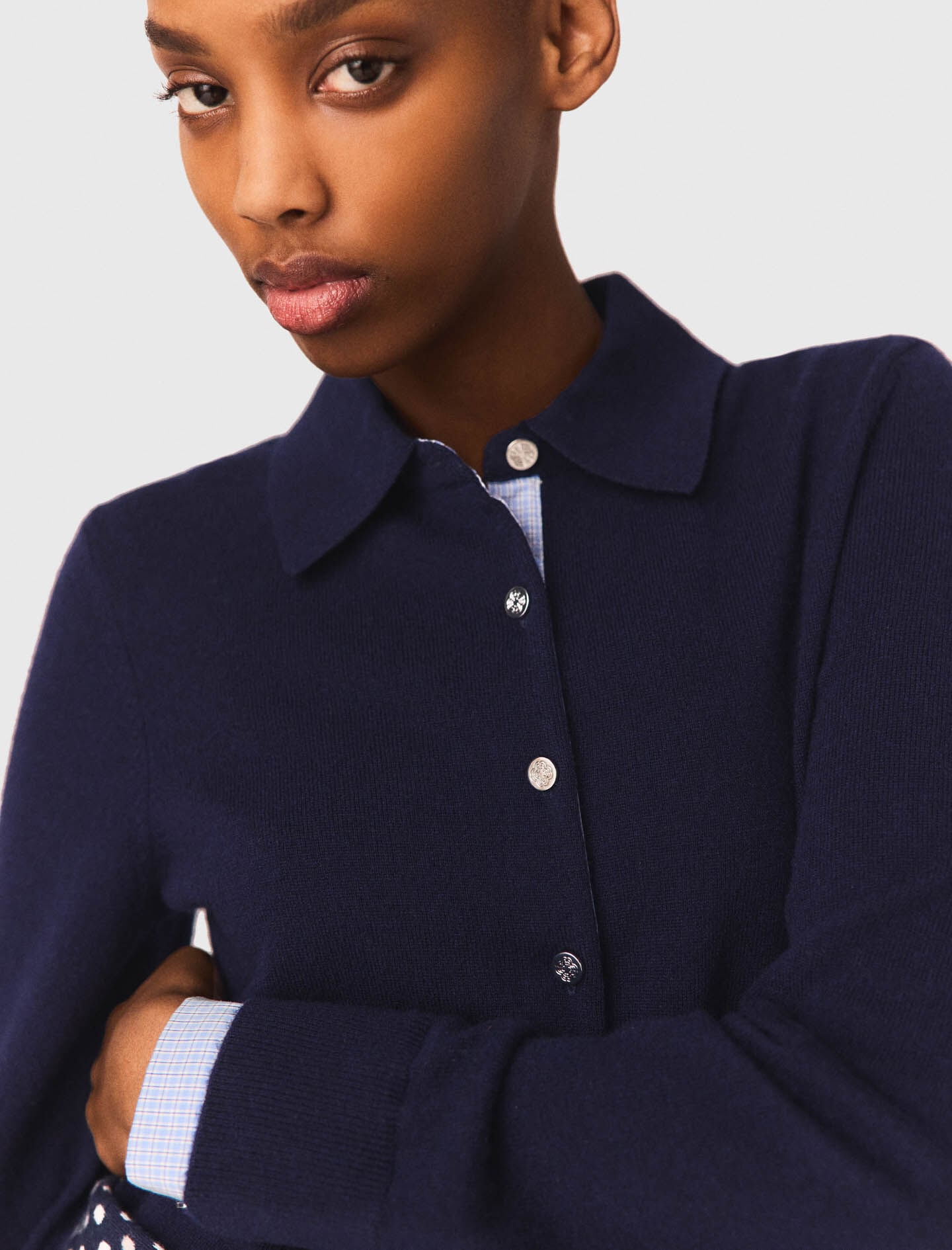 Maje Polo cardigan with removable trims
