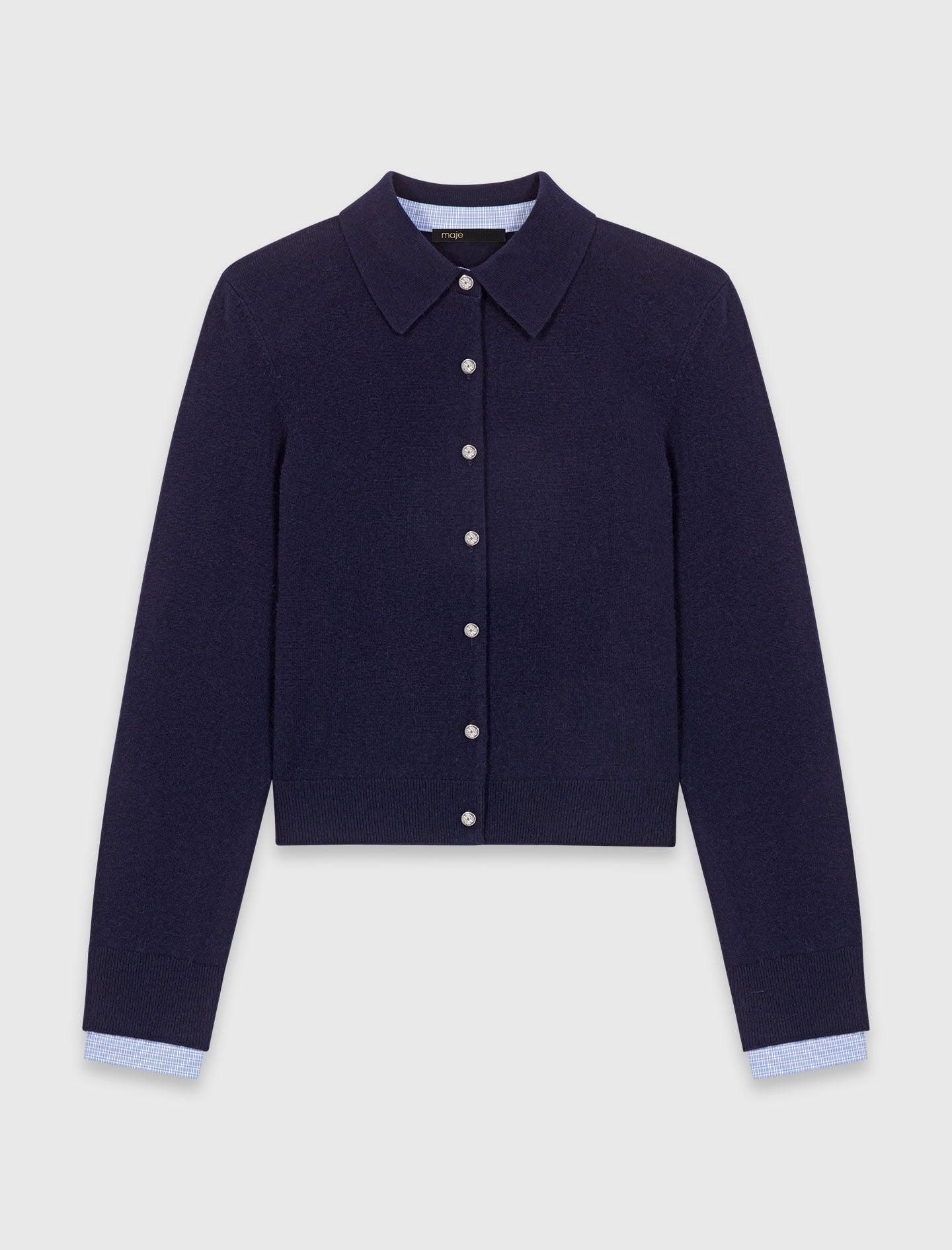 Maje Polo cardigan with removable trims