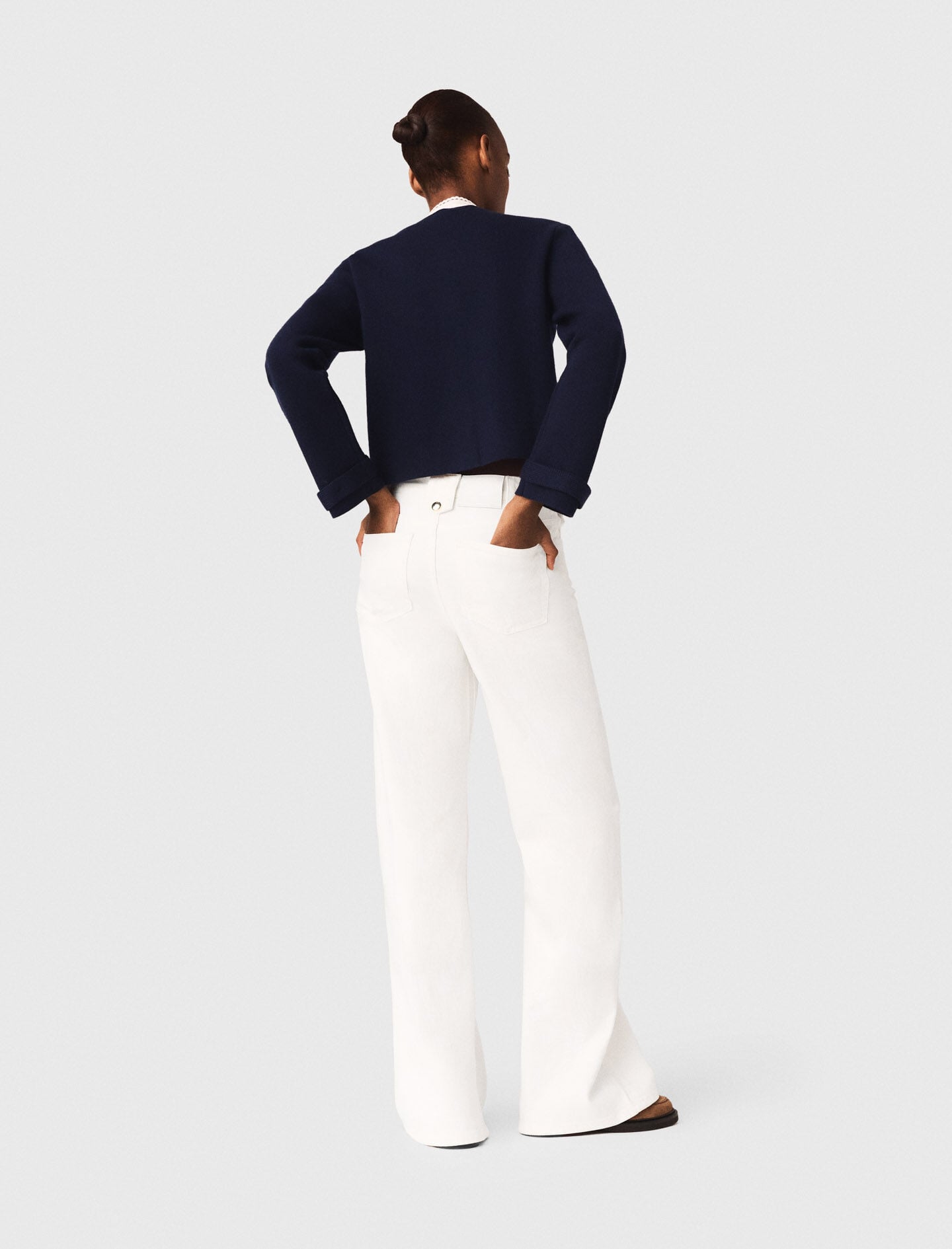 Maje Cardigan with embroidered collar