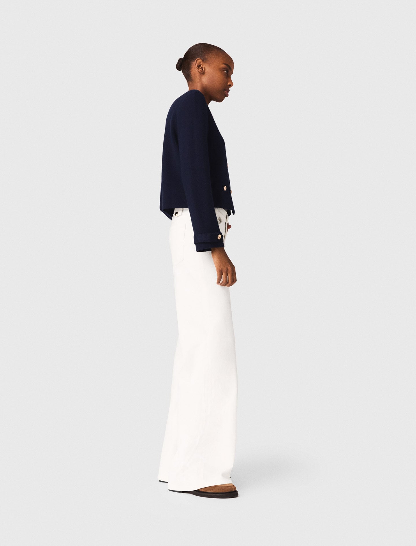 Maje Cardigan with embroidered collar