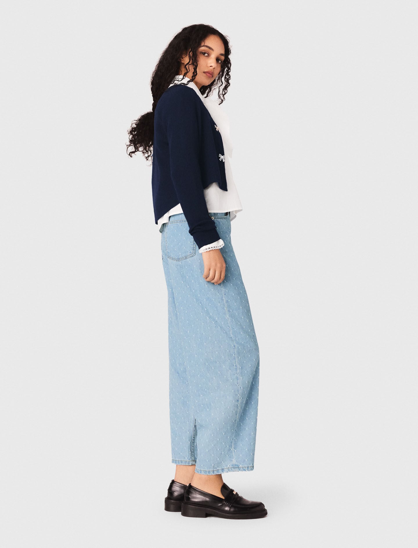Maje Jewelled bow-button cardigan