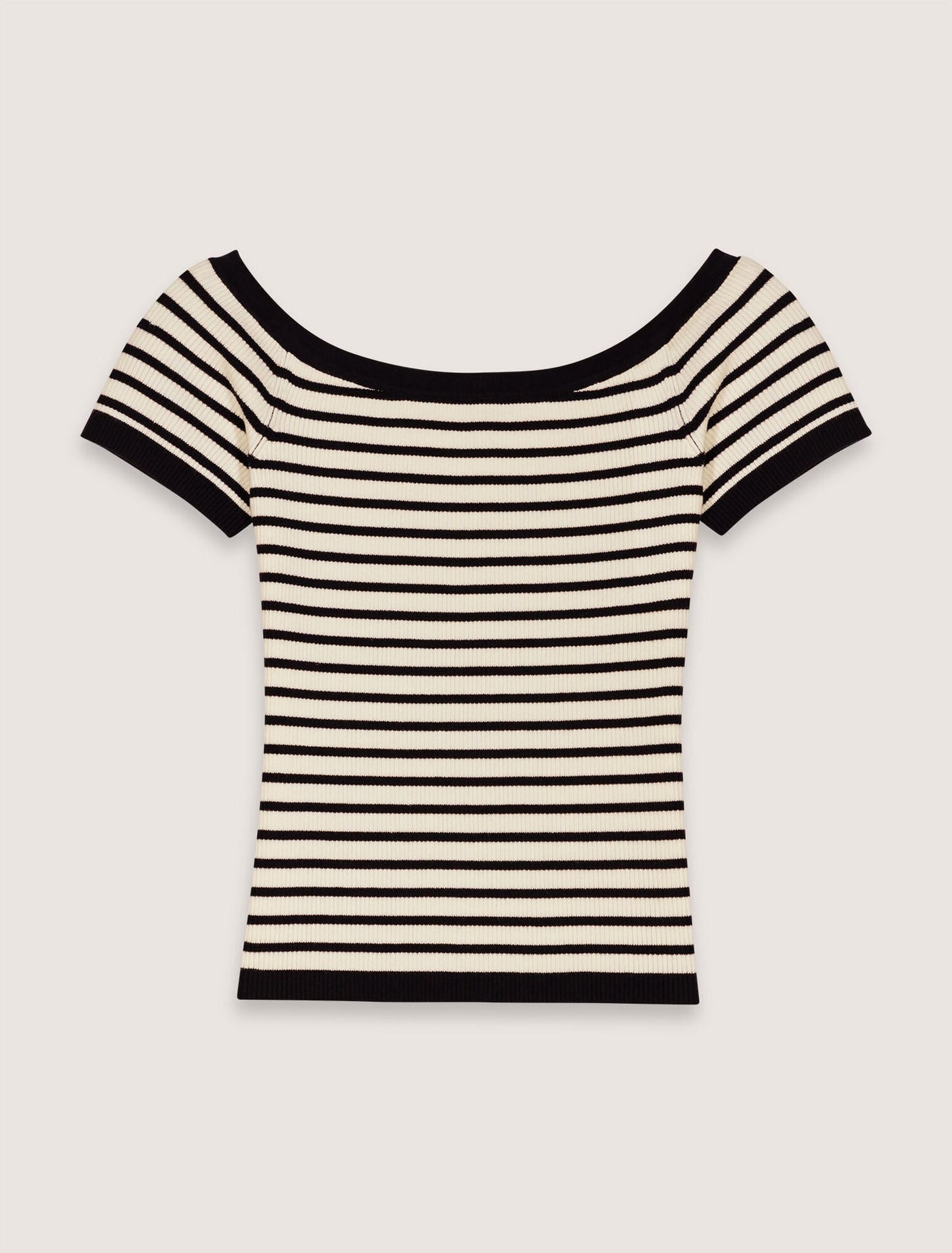 Maje Rib knit top with boat neck