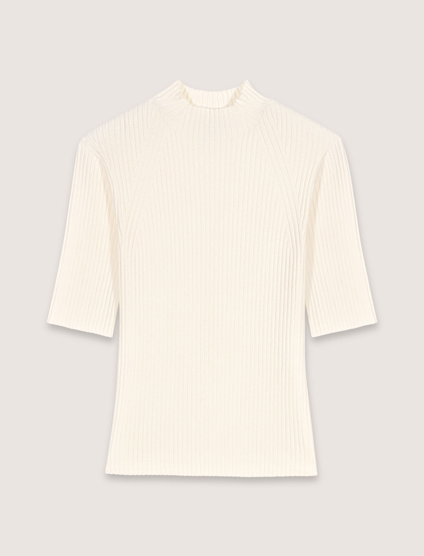 Maje Cotton and silk ribbed top