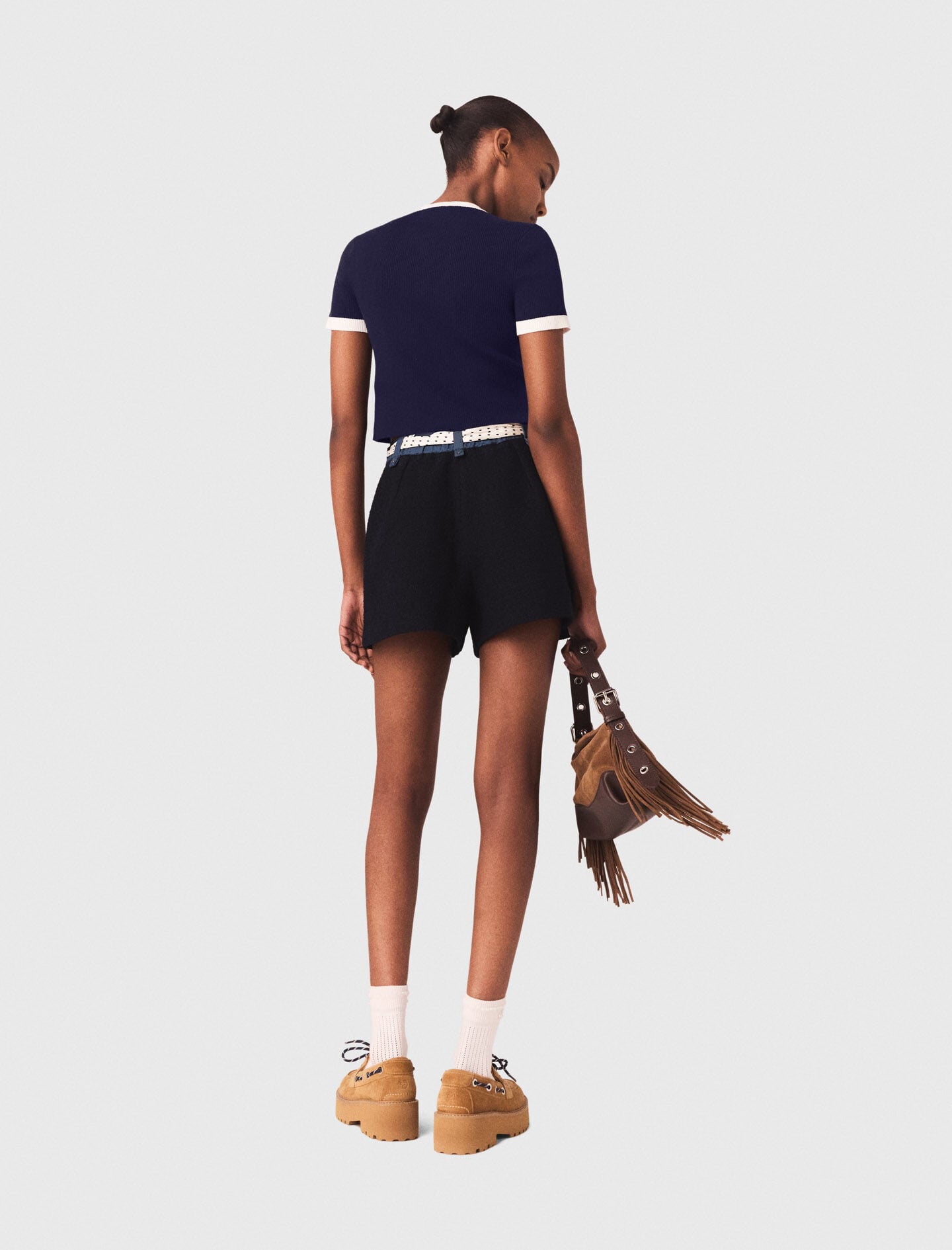 Maje Contrasting cropped cardigan