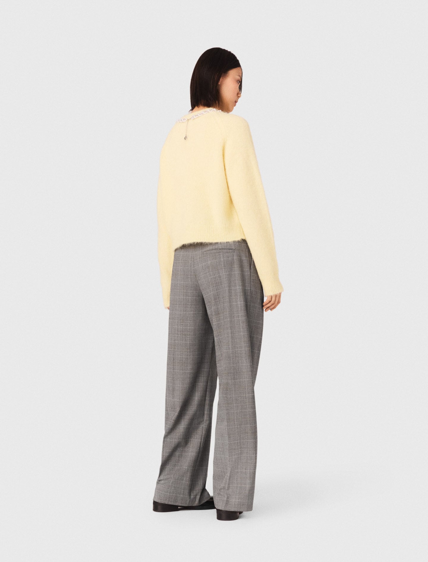 Maje Removable jewel collar sweater