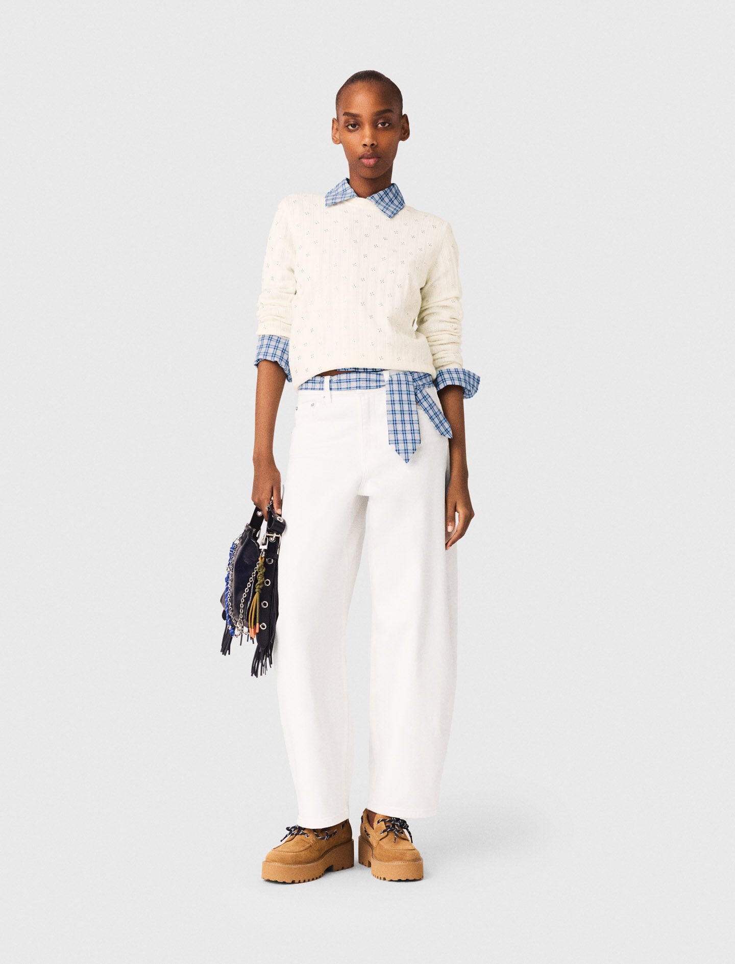 Maje Rhinestone-front cardigan