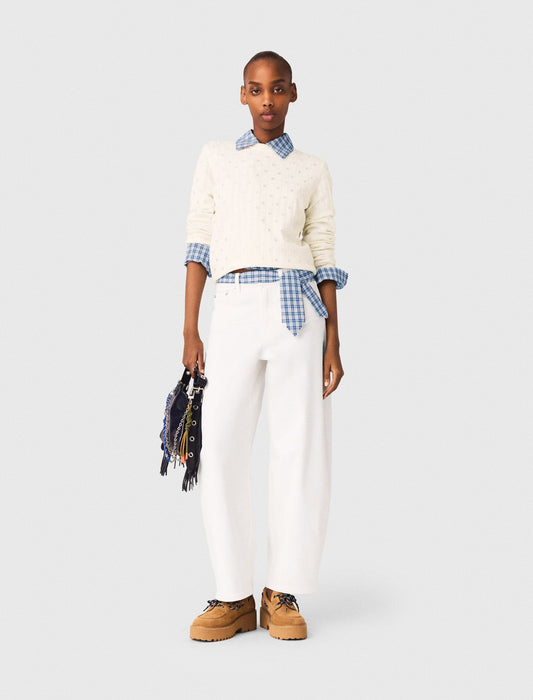 Maje Rhinestone-front cardigan