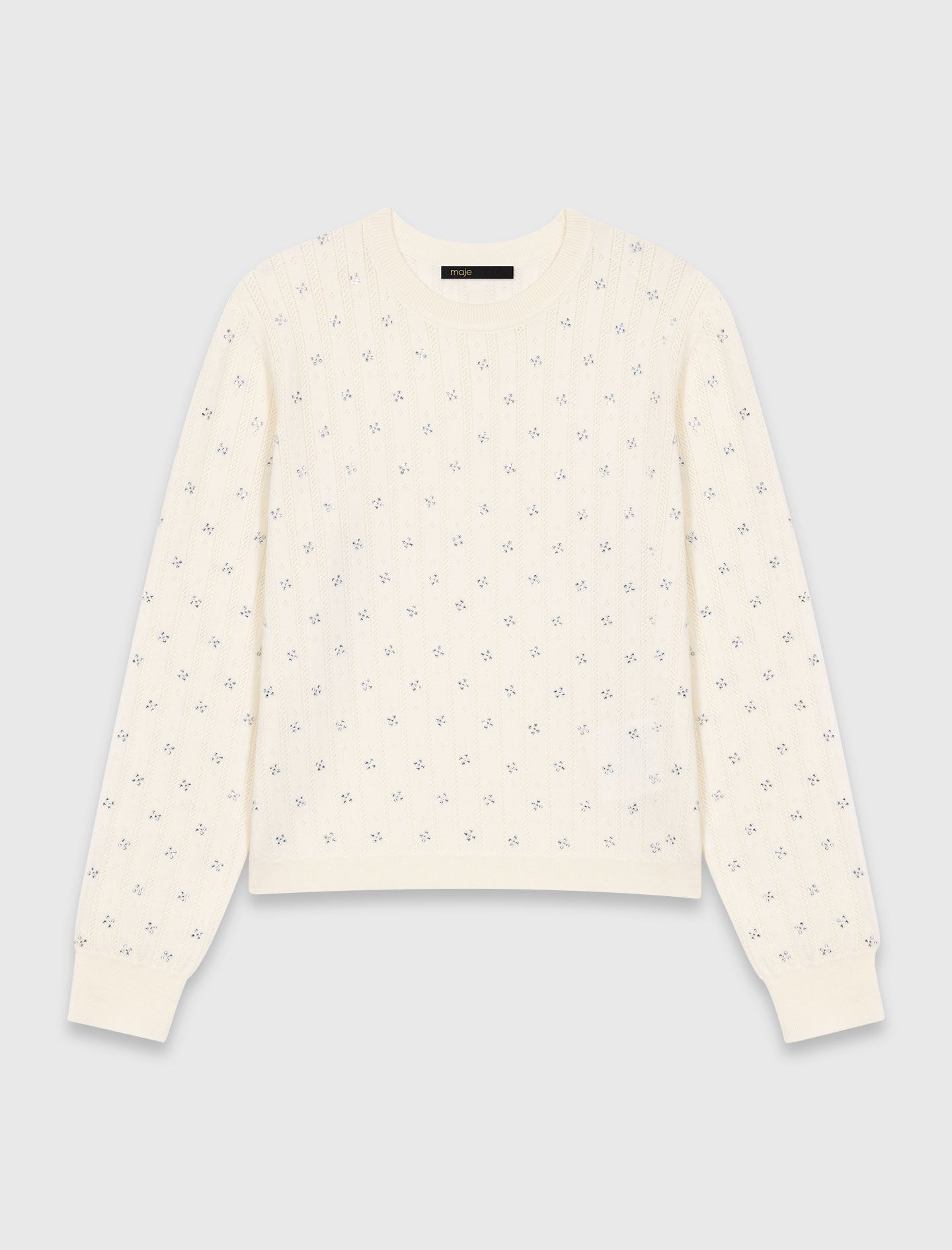 Maje Rhinestone-front cardigan