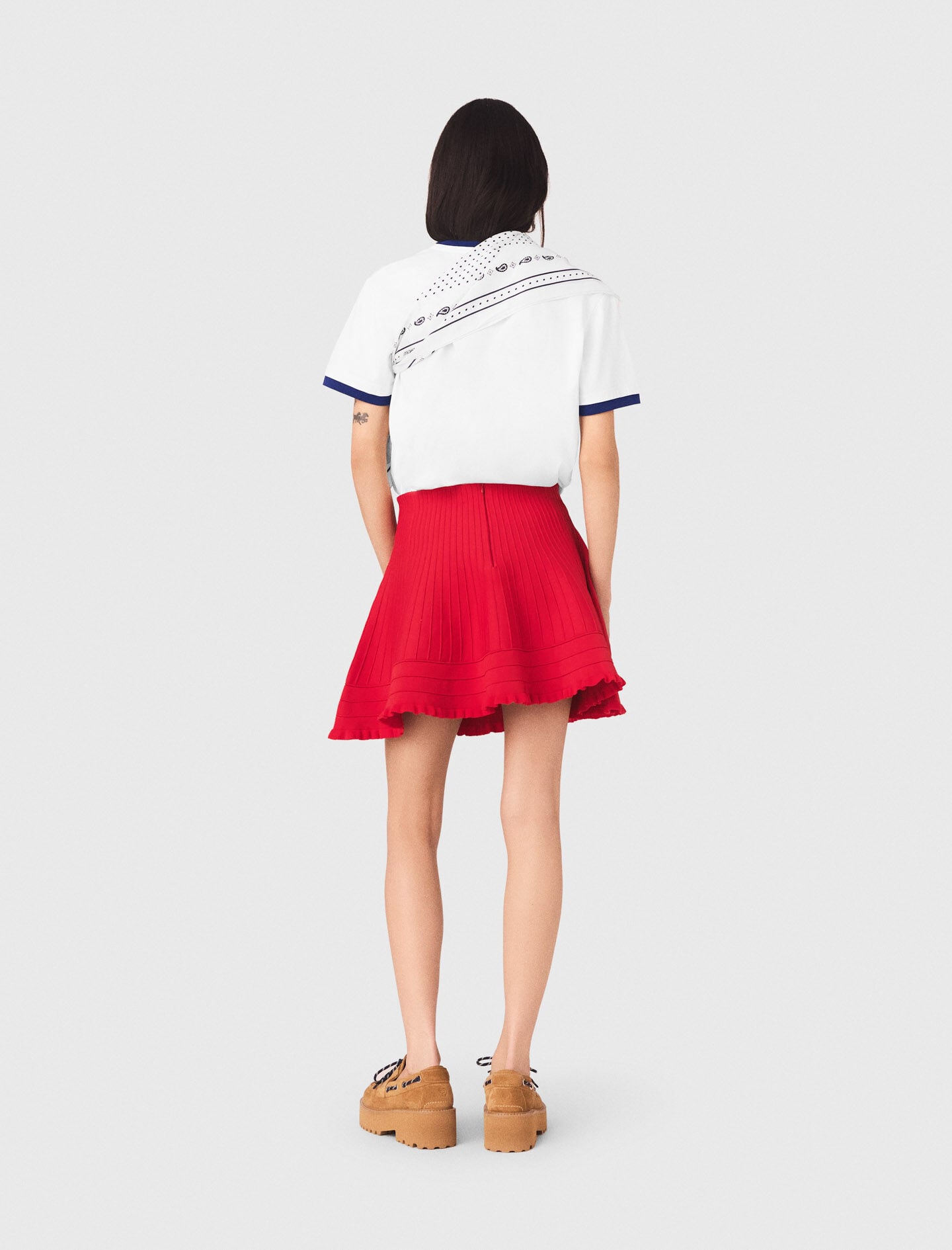 Maje Compact knit short skirt