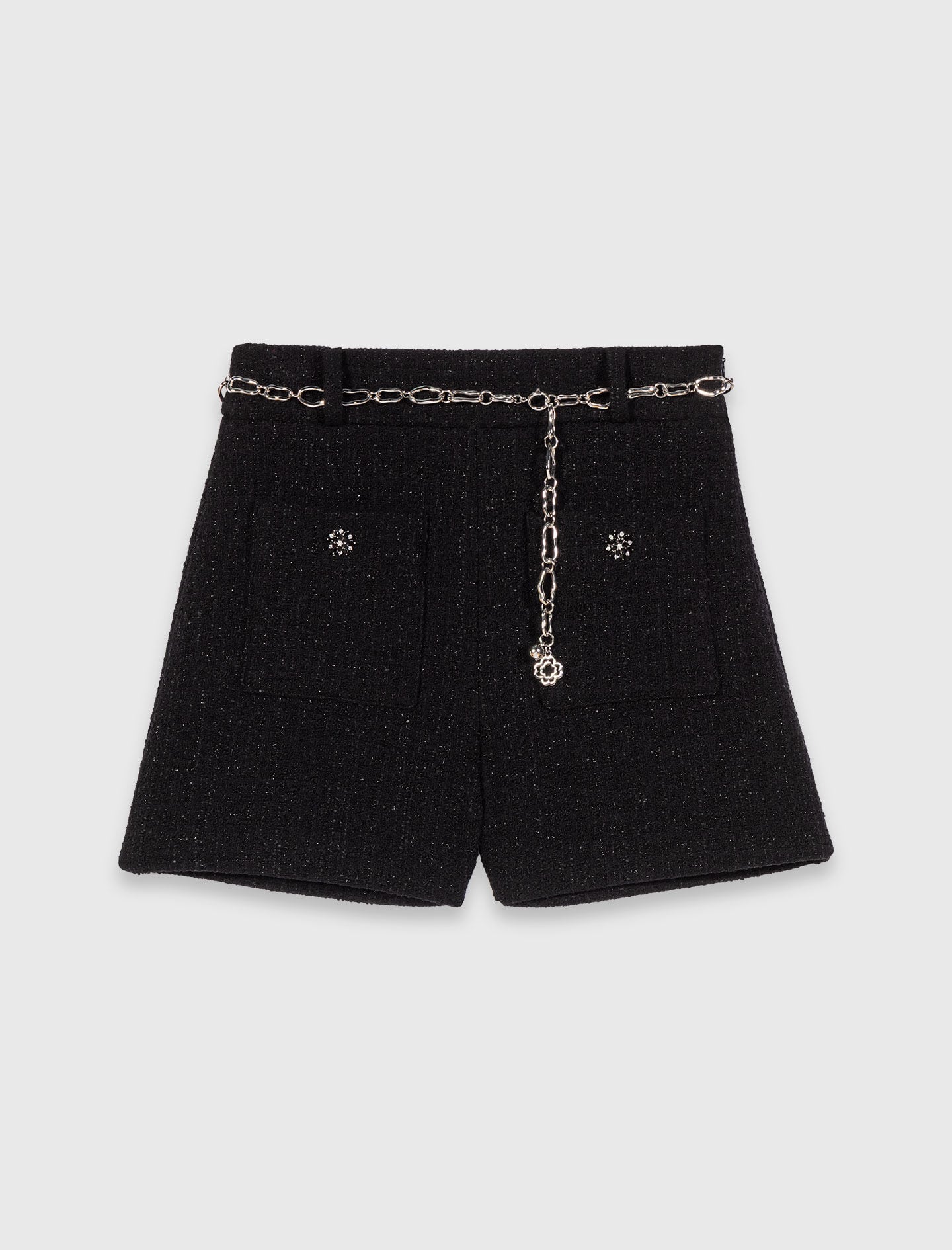 Maje Shiny tweed shorts