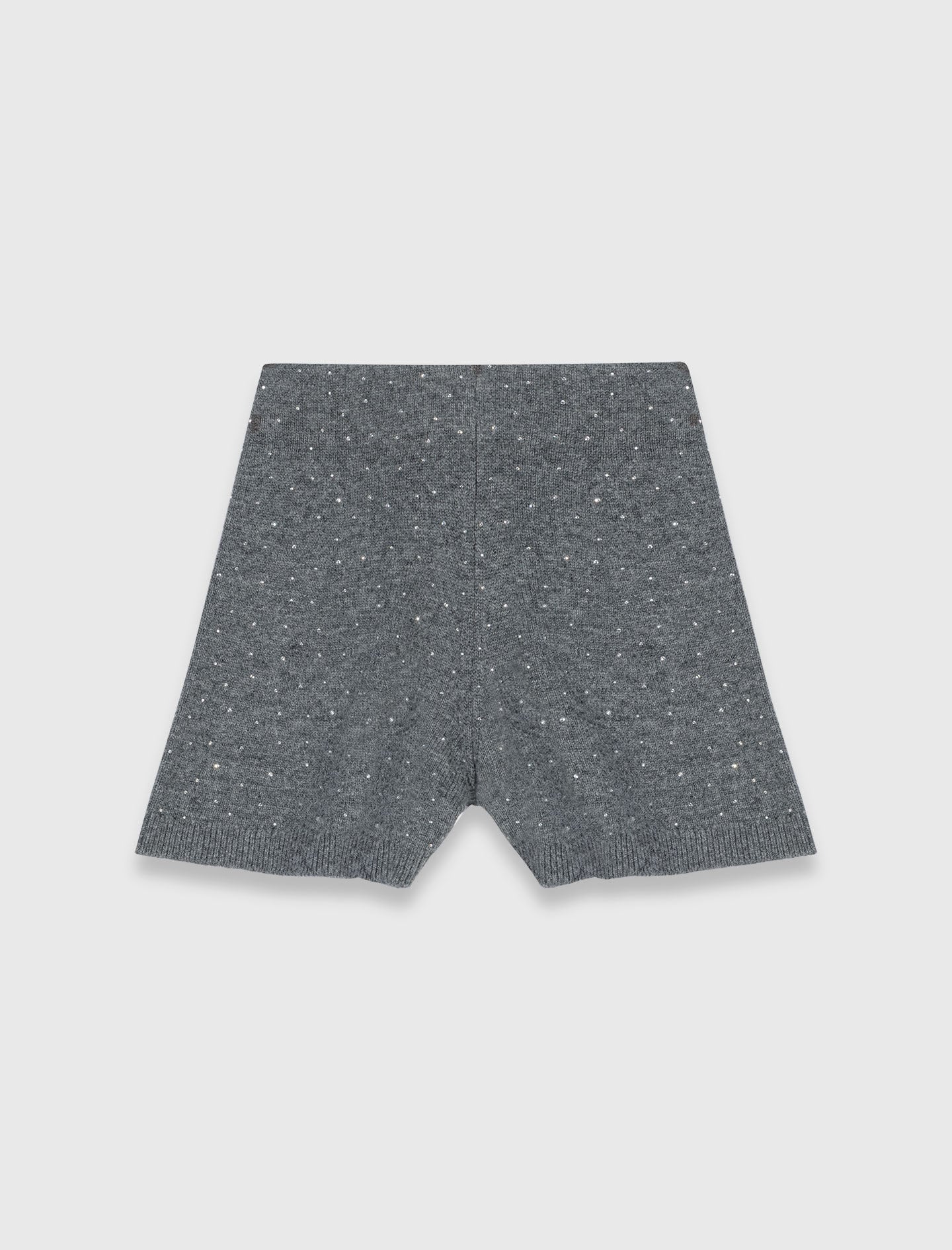 Maje Knit shorts with rhinestones
