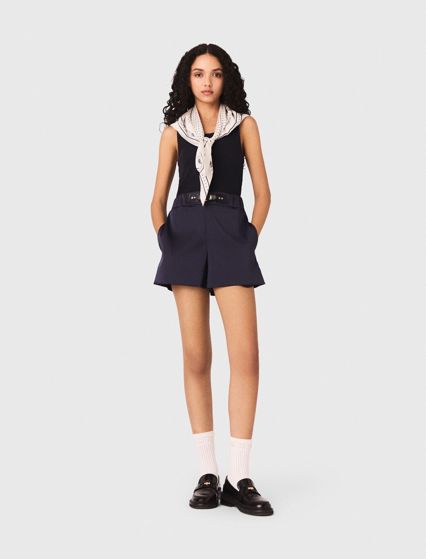 Maje Satin-effect shorts