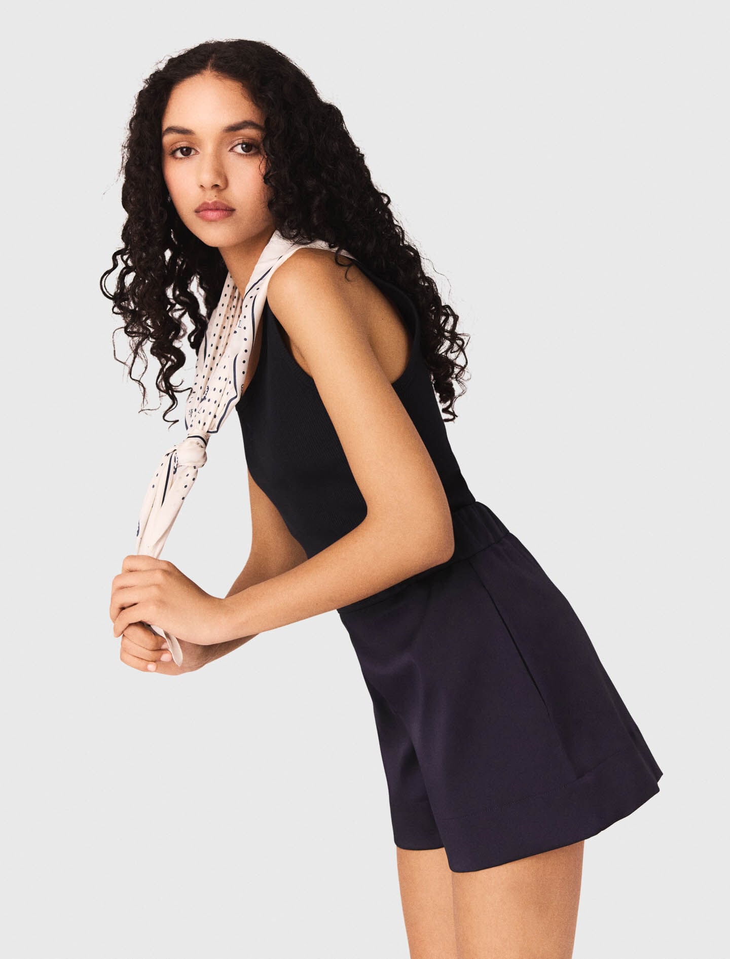 Maje Satin-effect shorts